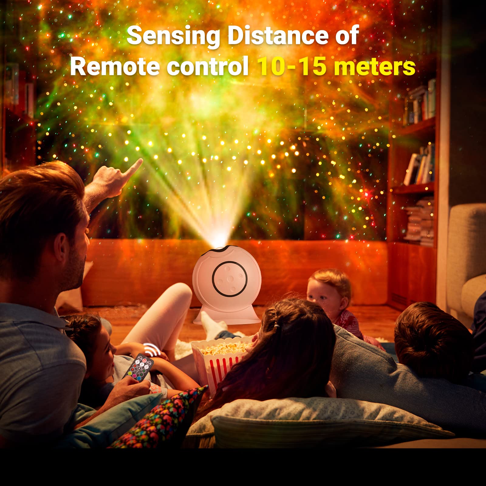 LOFTEK Galaxy Projector Star Projector, 360° Adjustable Night Light Projector with Remote Control&Timer, Rechargeable LED Starry Light Projector for Kids Bedroom Decor, Adult Home Theater, Ceiling