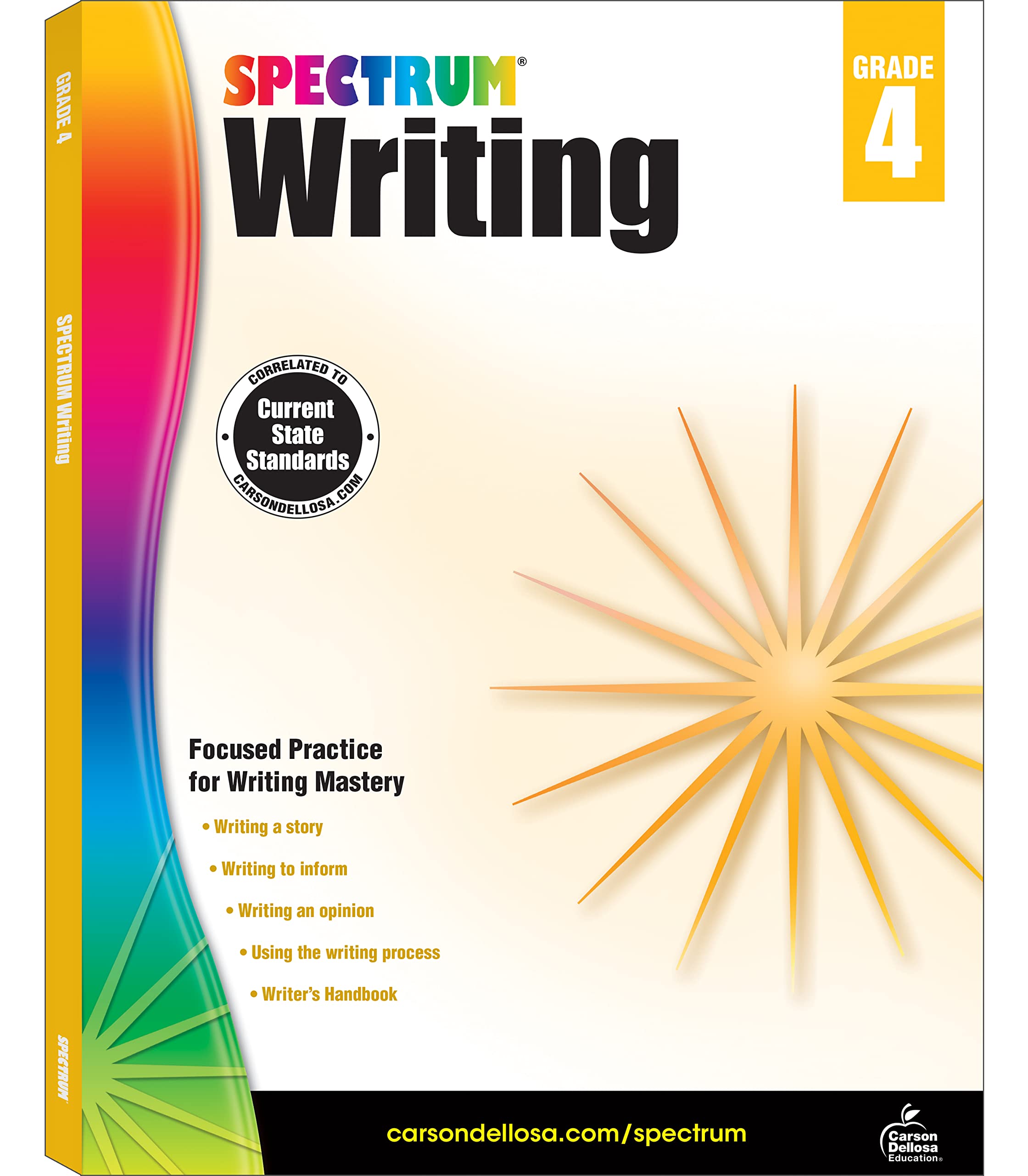 Spectrum Writing 4th Grade Workbooks, Learn to Write a Story, to Inform, an Opinion, Handwriting Practice for Kids 8-10, Classroom or Homeschool Curriculum