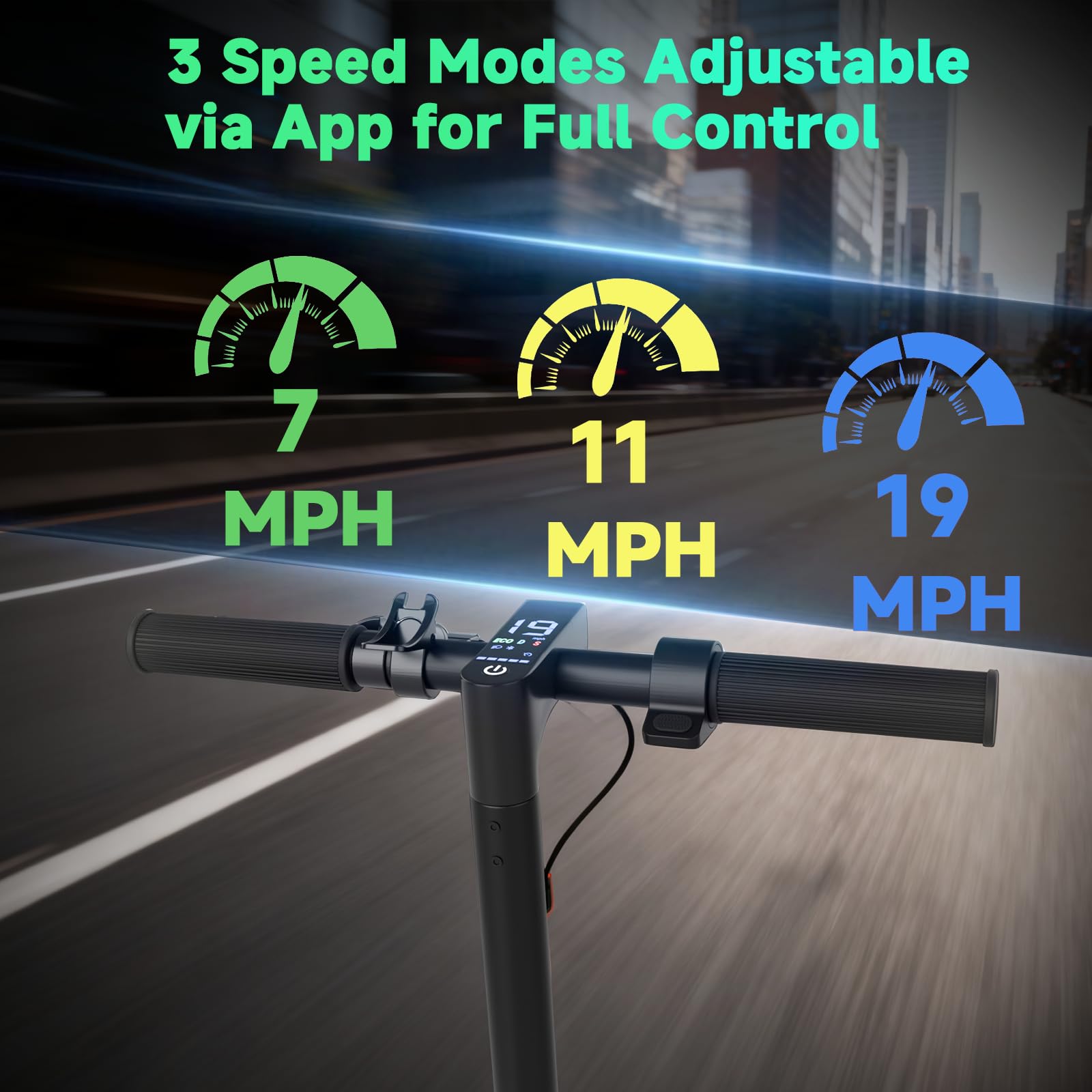 VOLPAM Electric Scooter, 350W/500W Powerful Motor, 8.5"/10" Solid Tires, 19/21Mph, 28/23/21/16 Miles Max Range, Dual Braking