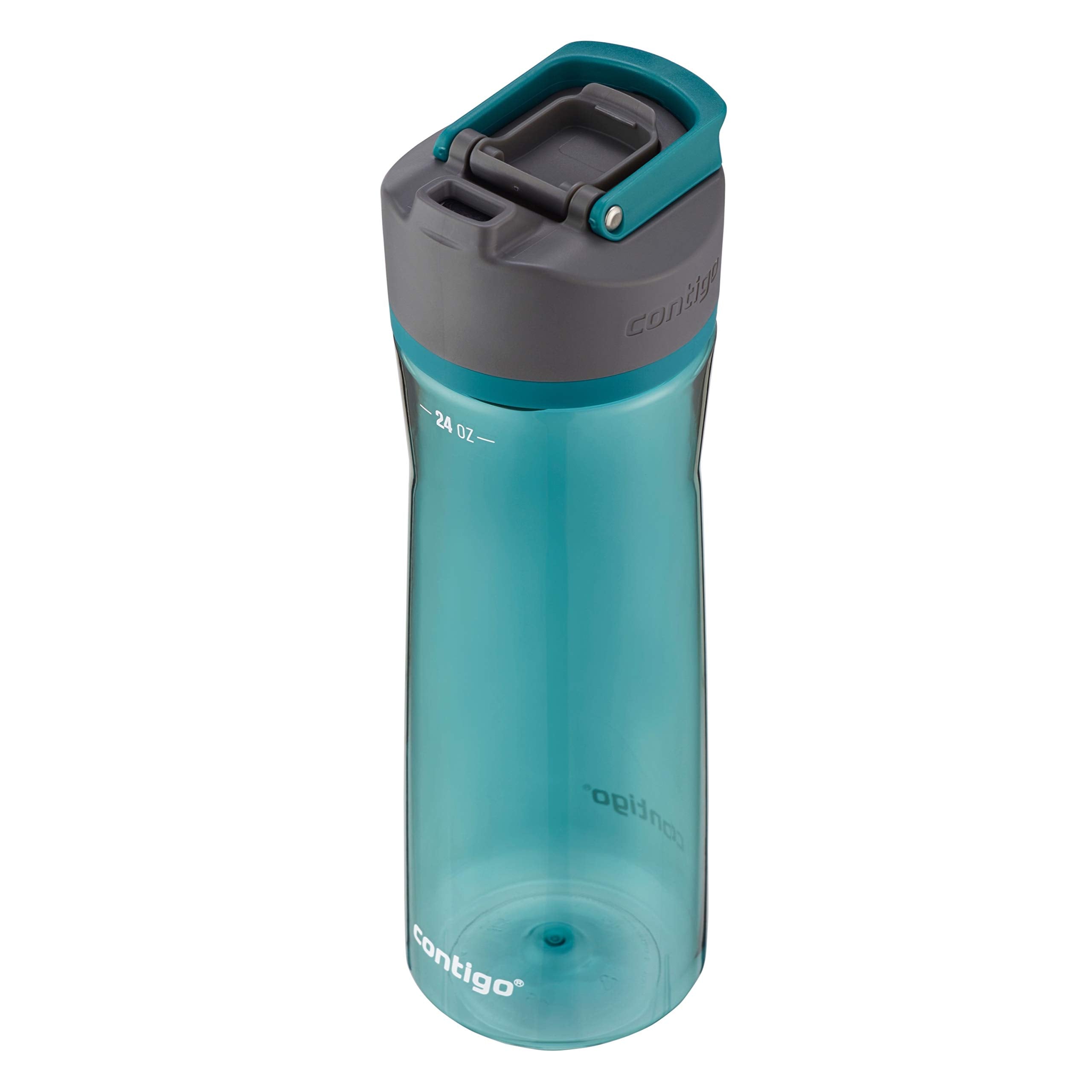 Contigo AUTOSEAL Cortland 24oz Water Bottle, BPA-Free Plastic, Spill, Leak-Proof Lid, and Carry Handle, Dishwasher Safe, Spirulina, 24 Ounce (Pack of 1)