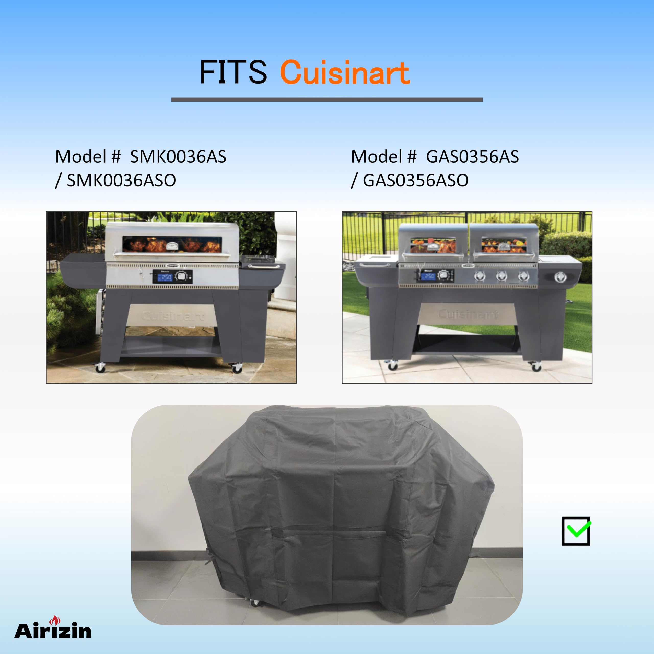 Premium Gas Grill Cover Replacement for Cuisinart Woodcreek 4-in-1 Pellet Grill. Also for Pit Boss Pro Series 1600 Elite & Competition Series 1600 & Titan Wood Pellet Grill Accessories Cover