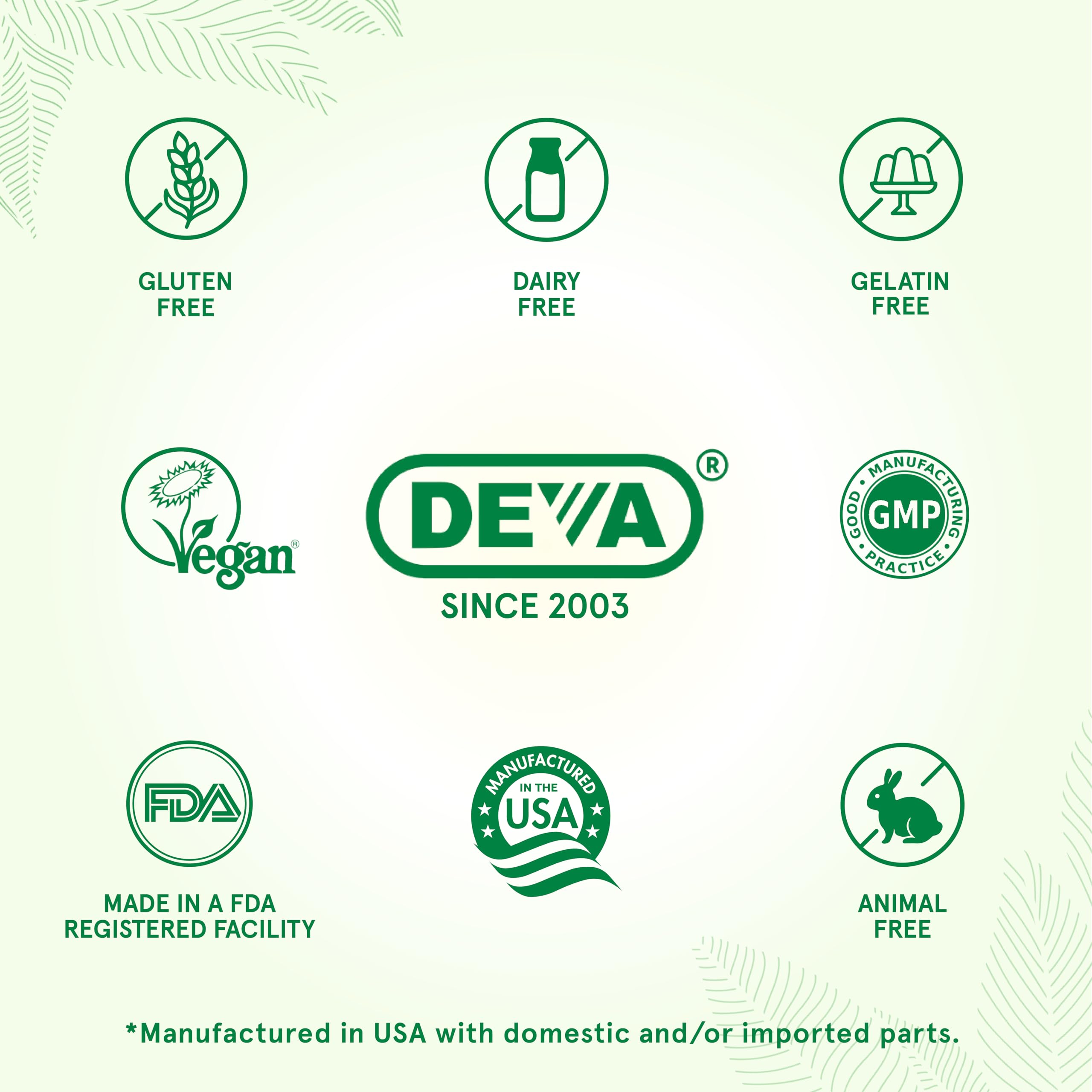 DEVA Vegan Omega-3 DHA EPA Supplement Once-Per-Day Softgel 300 MG - Carrageenan Gelatin & Gluten Free - Non-Fish Algae Oil Fatty Acids - 90 Softgels