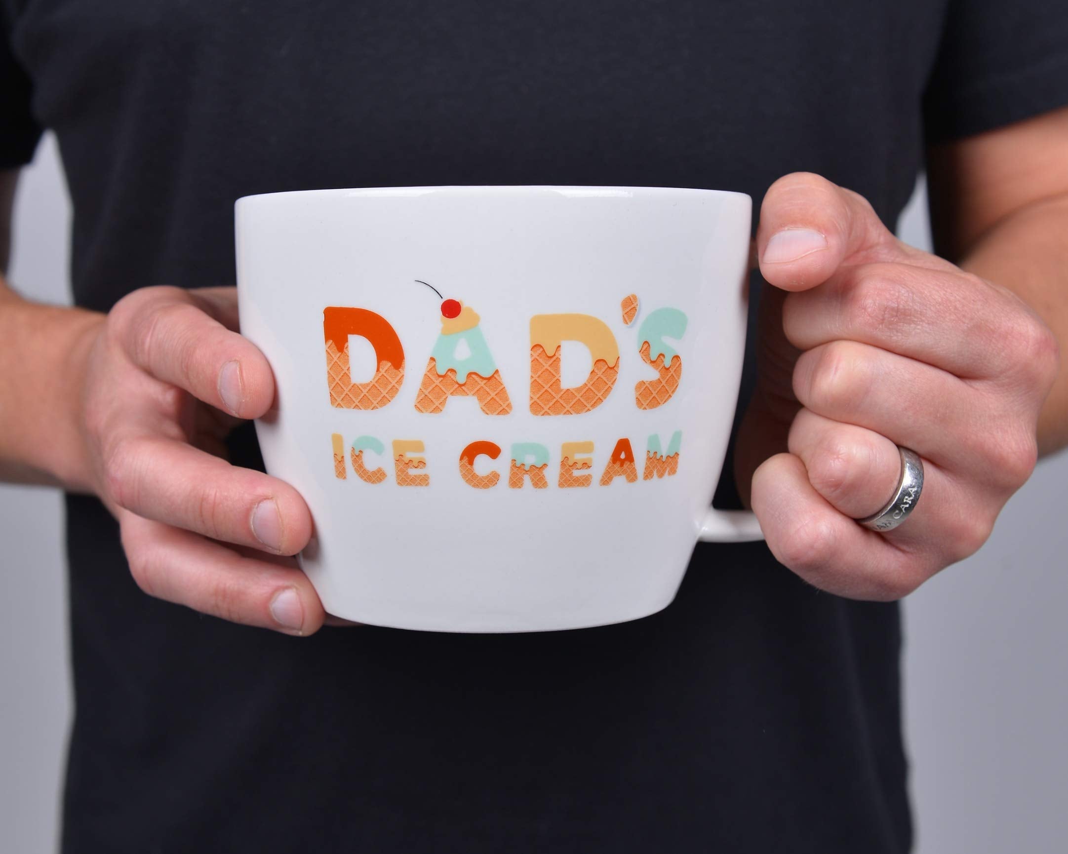 Josephine on Caffeine Gifts for Dad –Dad’s Ice Cream Bowl and Engraved Spoon Dad’s Ice Cream Shovel – Ideal Father’s Day Gift, Christmas Gift or Birthday Gift (Dad)