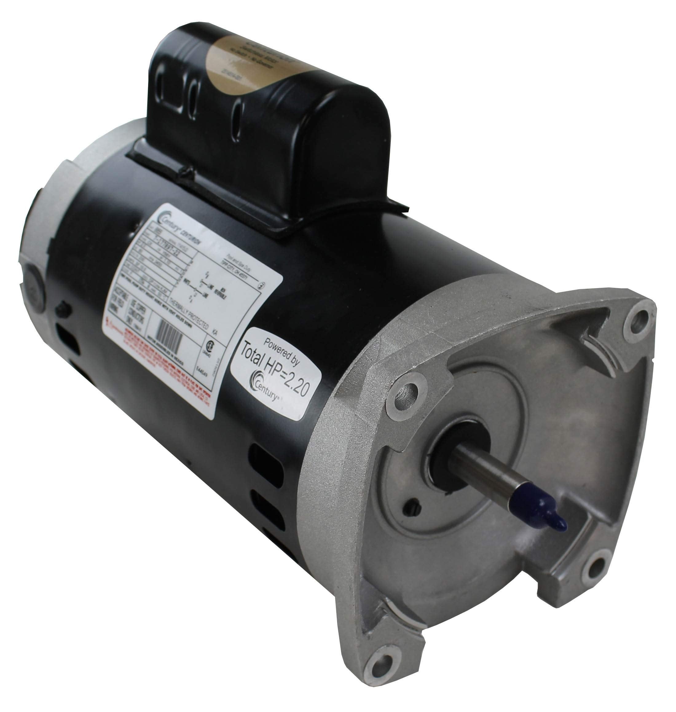 Century Electric Motor PSC, Up-Rated, Single-Speed, Switchless, 2HP, 3450RPM, 230V, 10 AMPS, 1.1SERVICE Factor, Square Flange