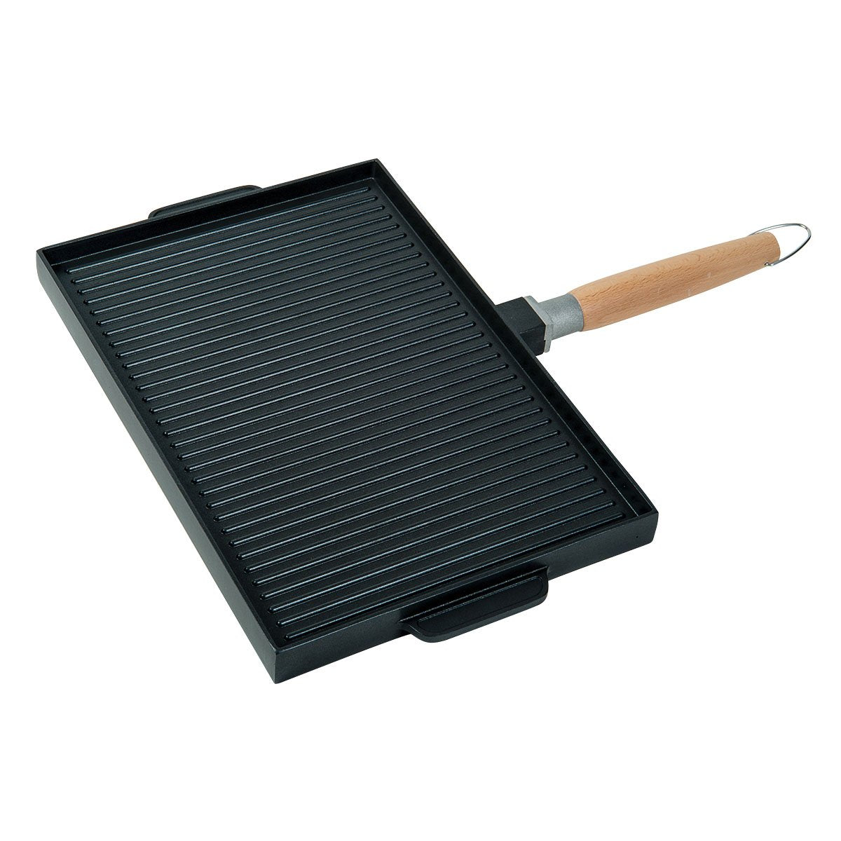 MasterPan Non-Stick Grill and Griddle Pan with Removable Handle, 15