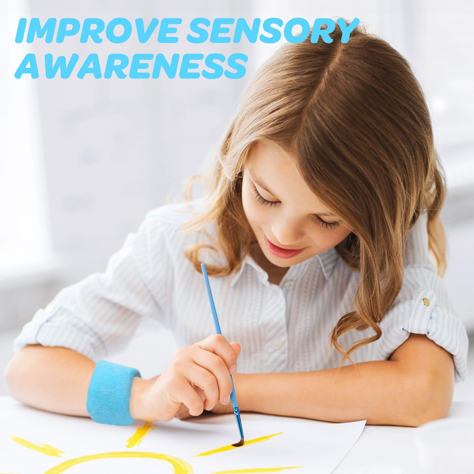 Two Pack Sensory Weighted Bracelets for Kids with SPD ADHD and Autism, Deep Pressure Input for Calming and Focus, Increase Hand Stability and Sensory Awareness