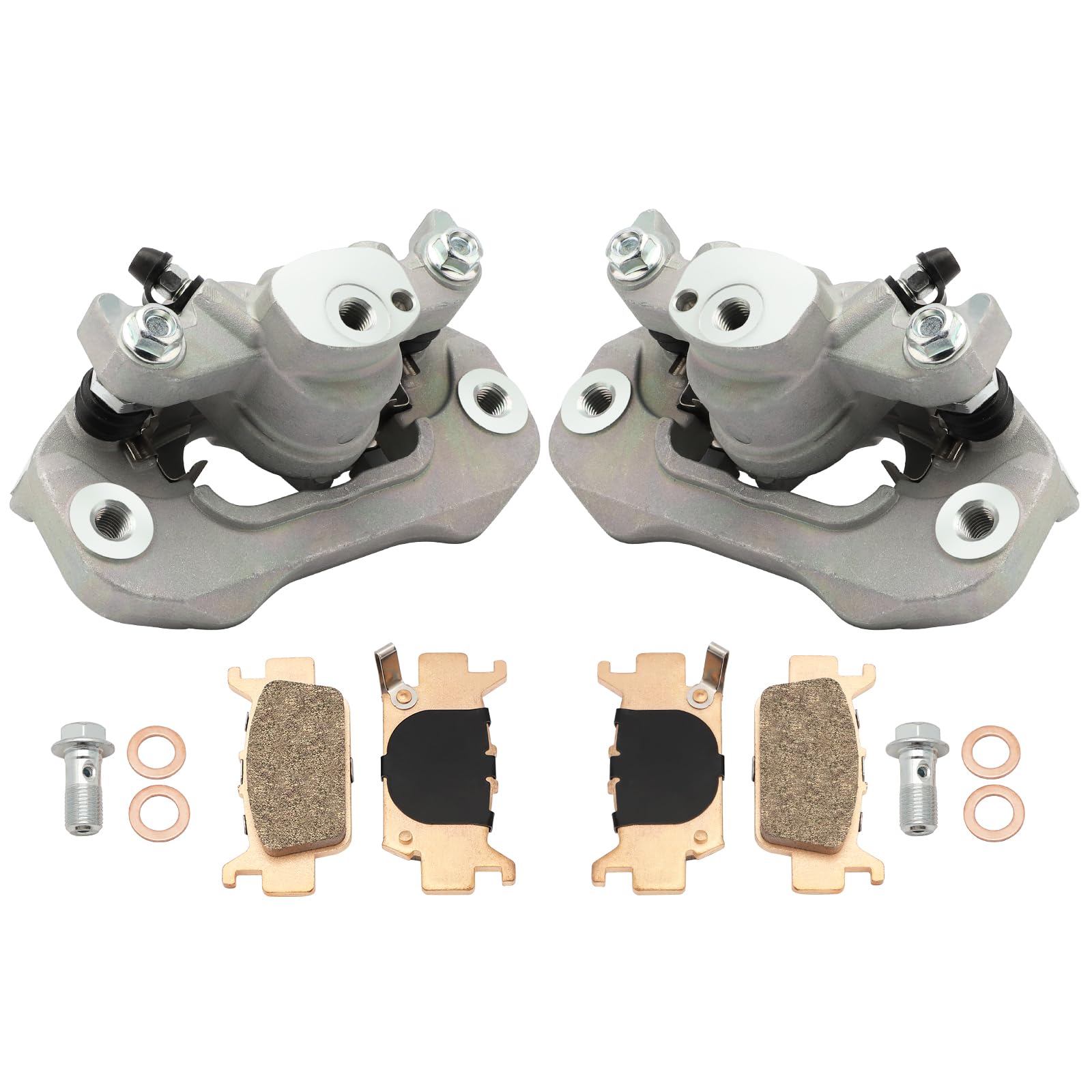 M MATI Rear Left & Right Disc Brake Caliper for Honda Pioneer 1000 Talon 1000 1000X 1000R SXS1000 2016-2023 with Sintered Pad 43150-HL4-A01 43250-HL4-A01 43150-HL6-A01 43250-HL6-A01