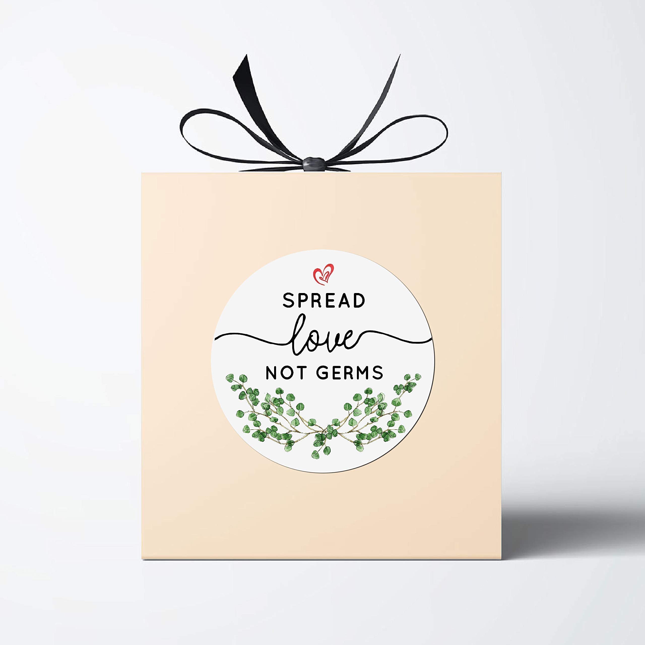 Spread Love Not Germs Social Distancing Wedding Favor Label Stickers,Wedding Favor Stickers-120PCS