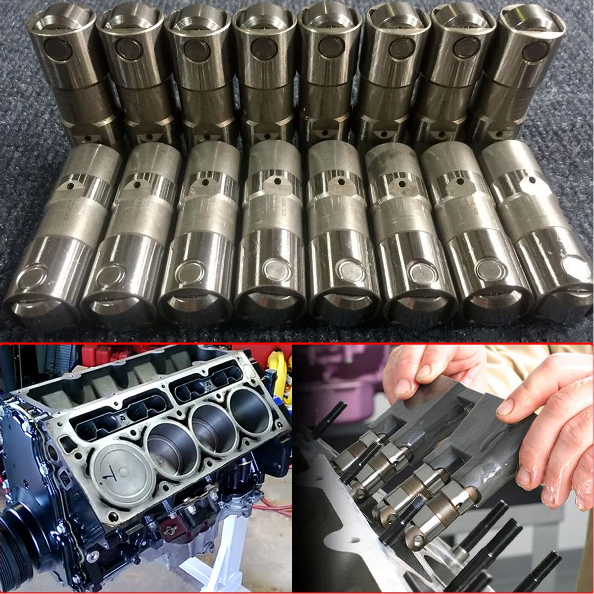 LS7 Lifters Set of 16 and Guide Trays, WQdunmo FITS LS1 LS2 LS3 LS6 LQ4 LQ9 LY5 LY6 LM7 4.8 5.3 5.7 6.0 7.0 Compatible with GM LS Applications