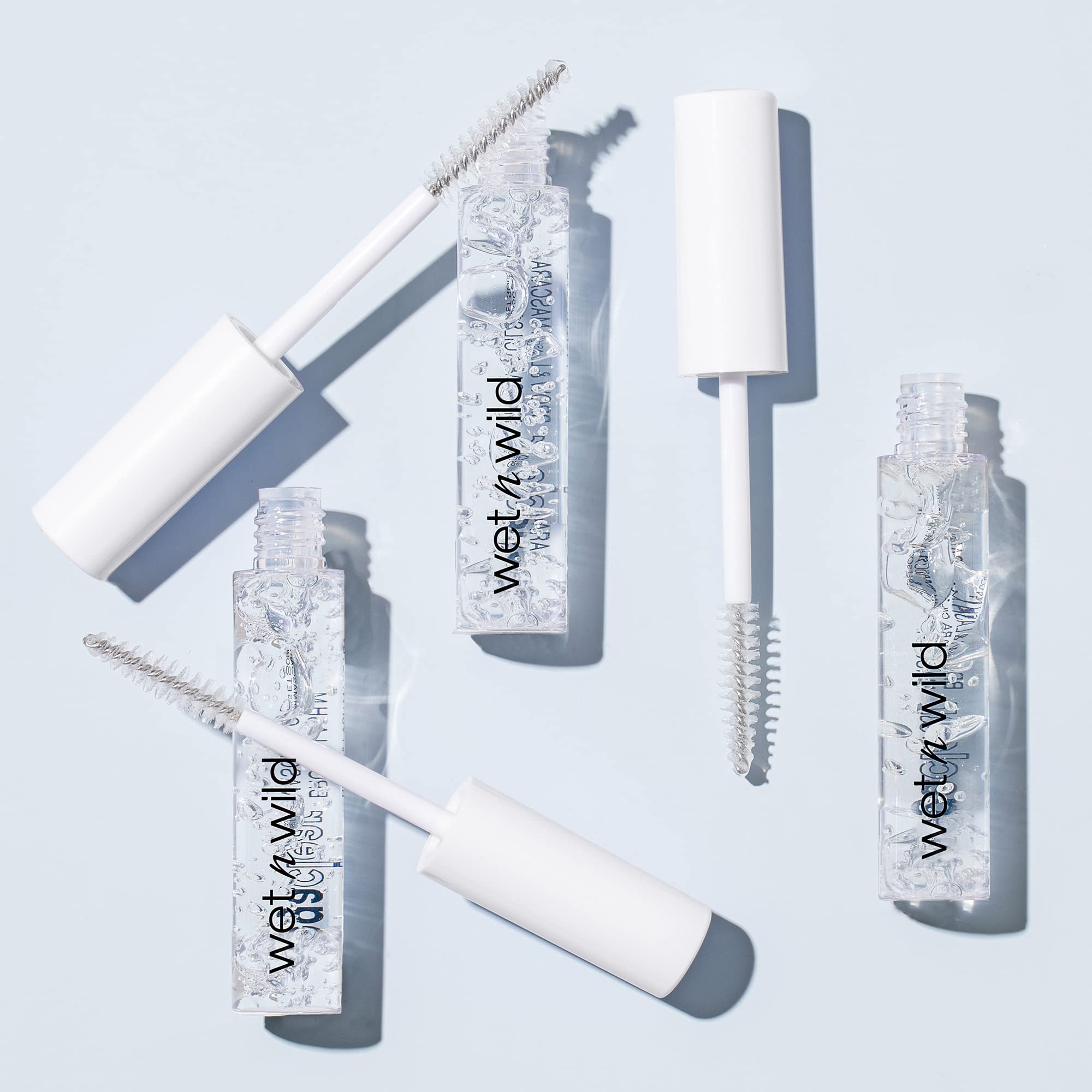 wet n wild Mega Clear Brow & Lash Mascara - Sculpts Brows, Defines Lashes, Conditioning with Soy Protein & ProVitamin B5, Primer & Top Coat, Cruelty-Free & Vegan - Clear