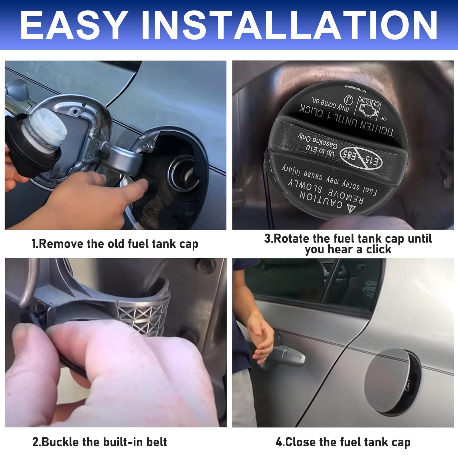 Gas Cap 77300-06040 - Fuel Tank Cap Replacement Fit For Toyota Scion Camry 4Runner Avalon Corolla Highlander FJ Land Cruiser Matrix Rav4 Sequoia Sienna Tacoma Tundra Yaris ES GS IS GX LX RX