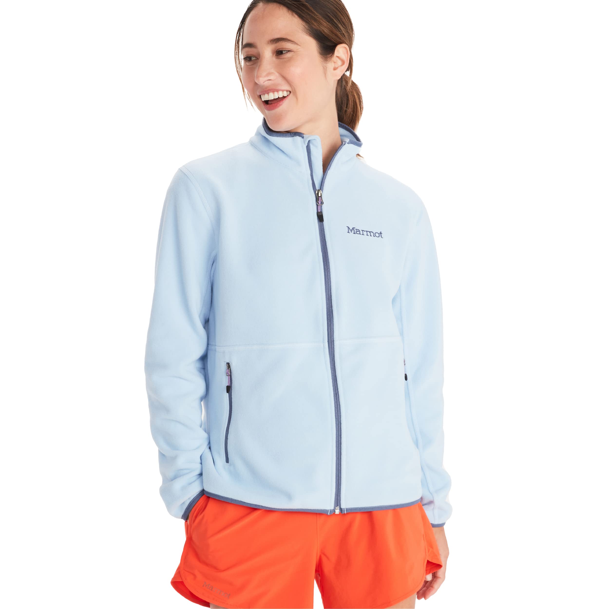 MARMOT Women's Rocklin Full-Zip Jacket, Warm Lightweight Fleece, Tide Blue, Large