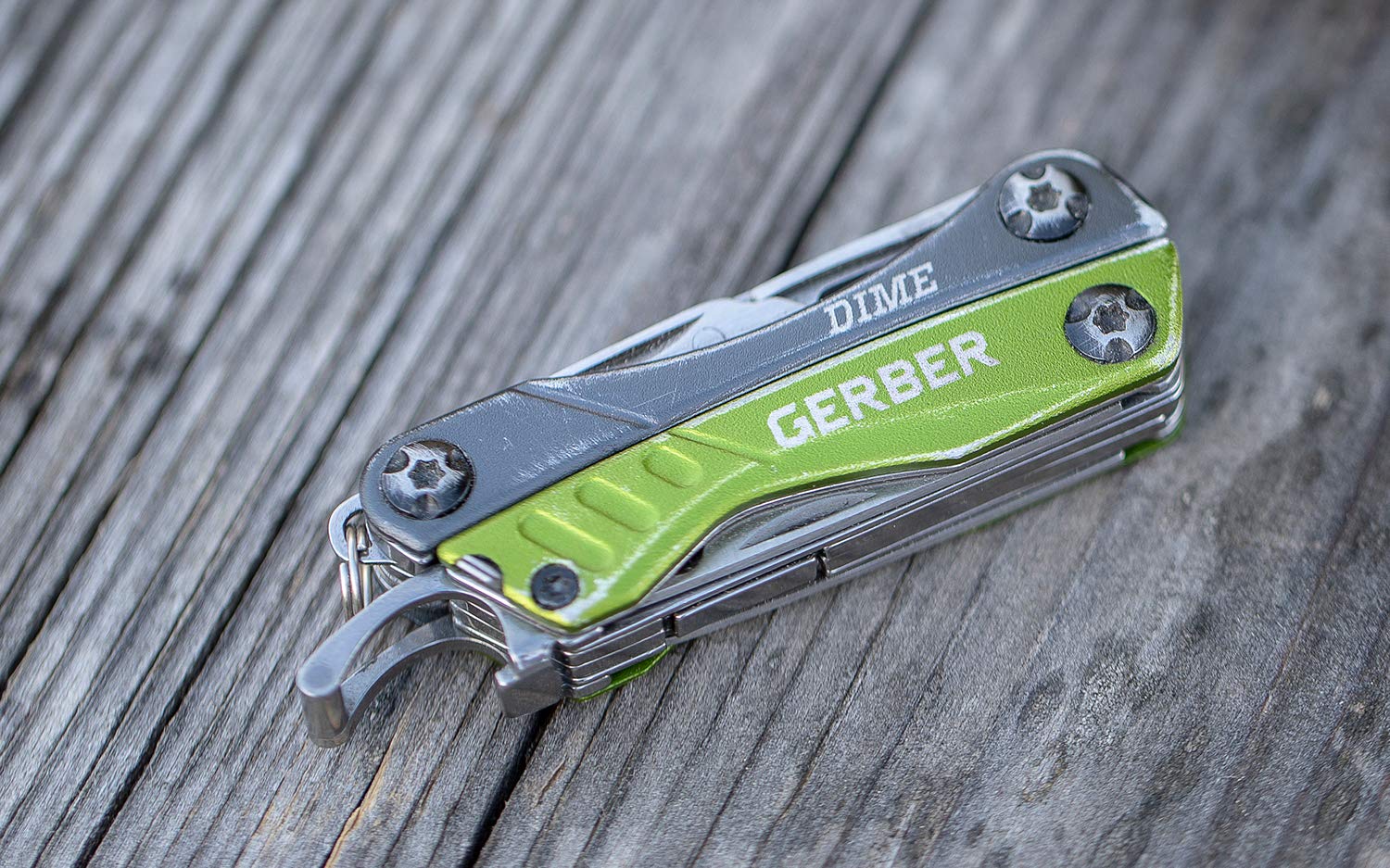 Gerber Gear Dime 12-in-1 Mini EDC Multitool - Needle Nose Pliers, Pocket Knife, Keychain, Bottle Opener - EDC Gear and Equipment - Green