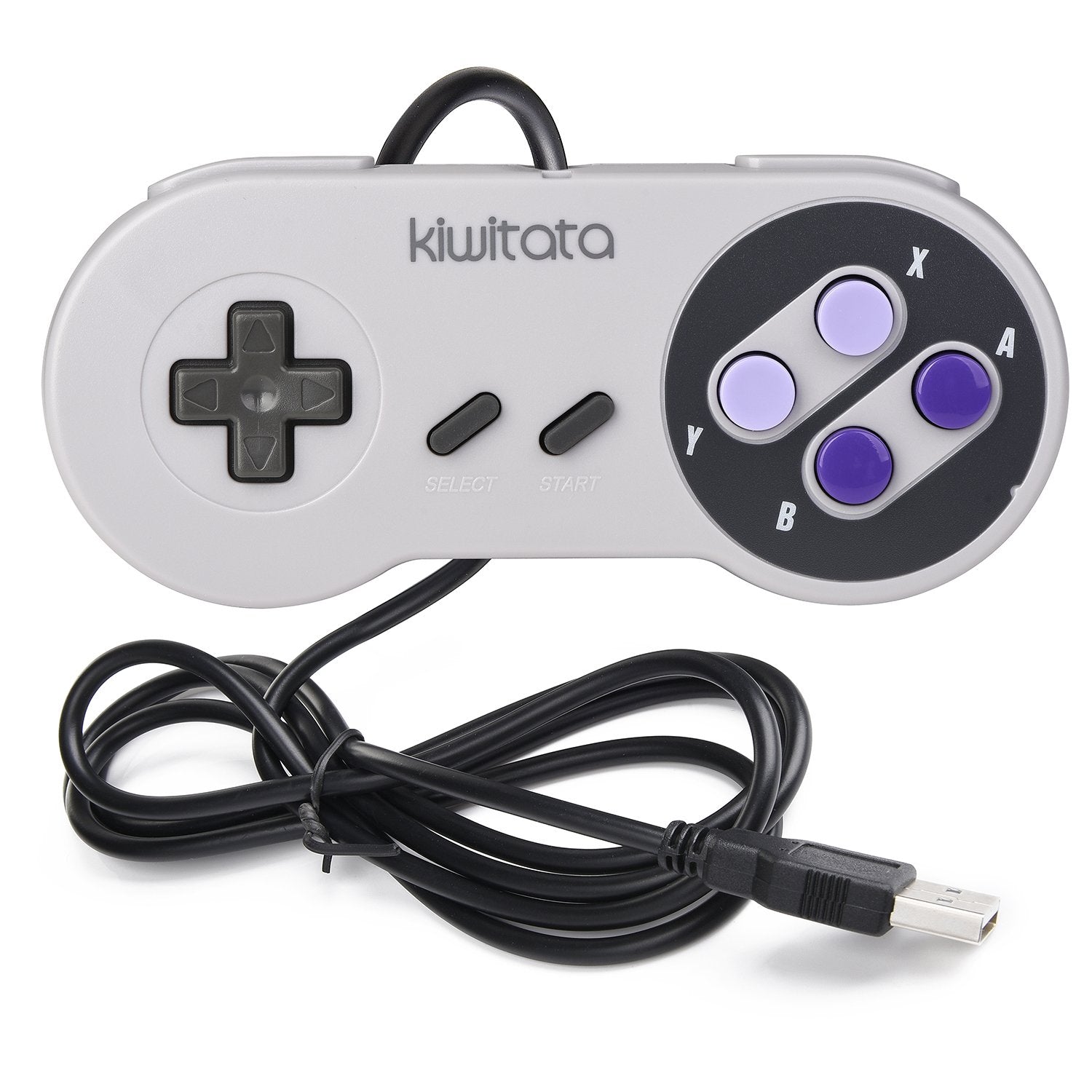 KIWITATA 2X Classic SNES USB Controller for Retro Gamings, SNES Wired USB Joypad Game Controller for Windows PC Mac Raspberry Pi