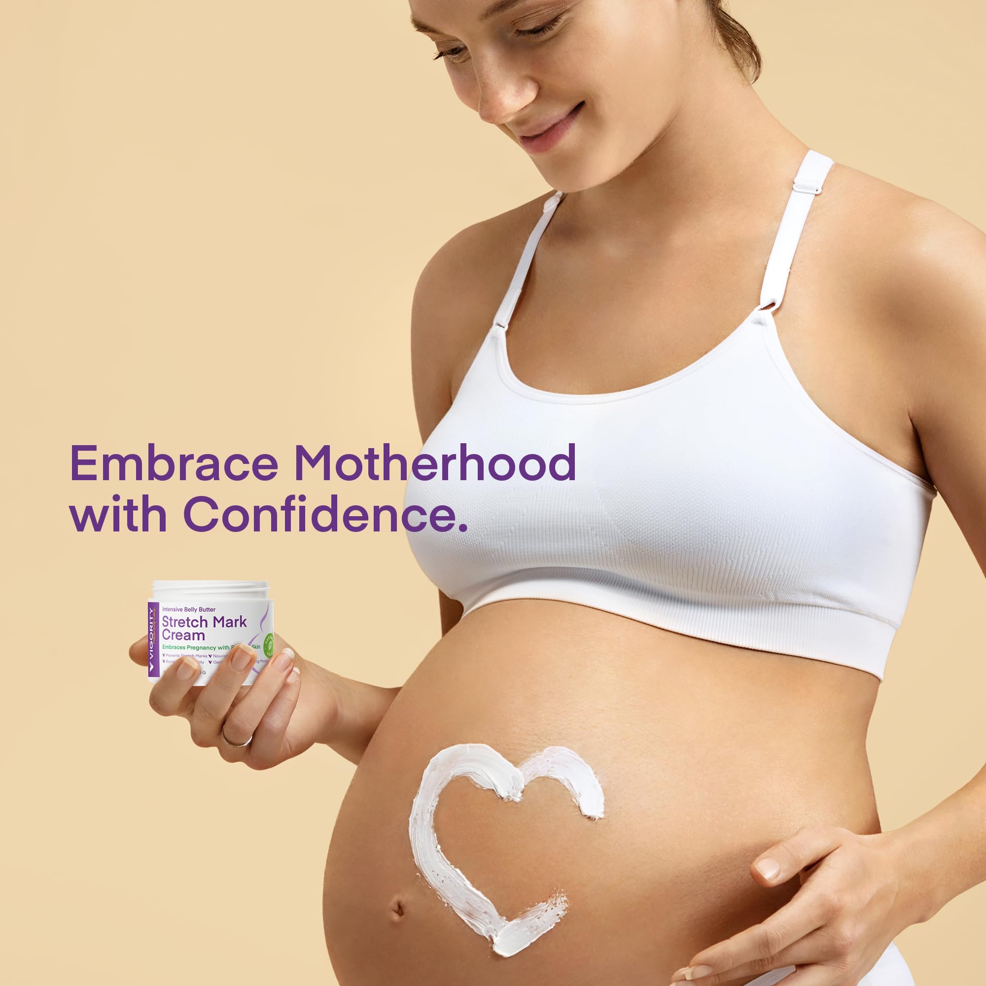 Stretch Mark Cream for Pregnancy: Stretch Mark Treatment - Belly Butter For Pregnant Women - Massage Lotion To Prevent And Repair Maternity Stretch Marks Scar - 4 Oz