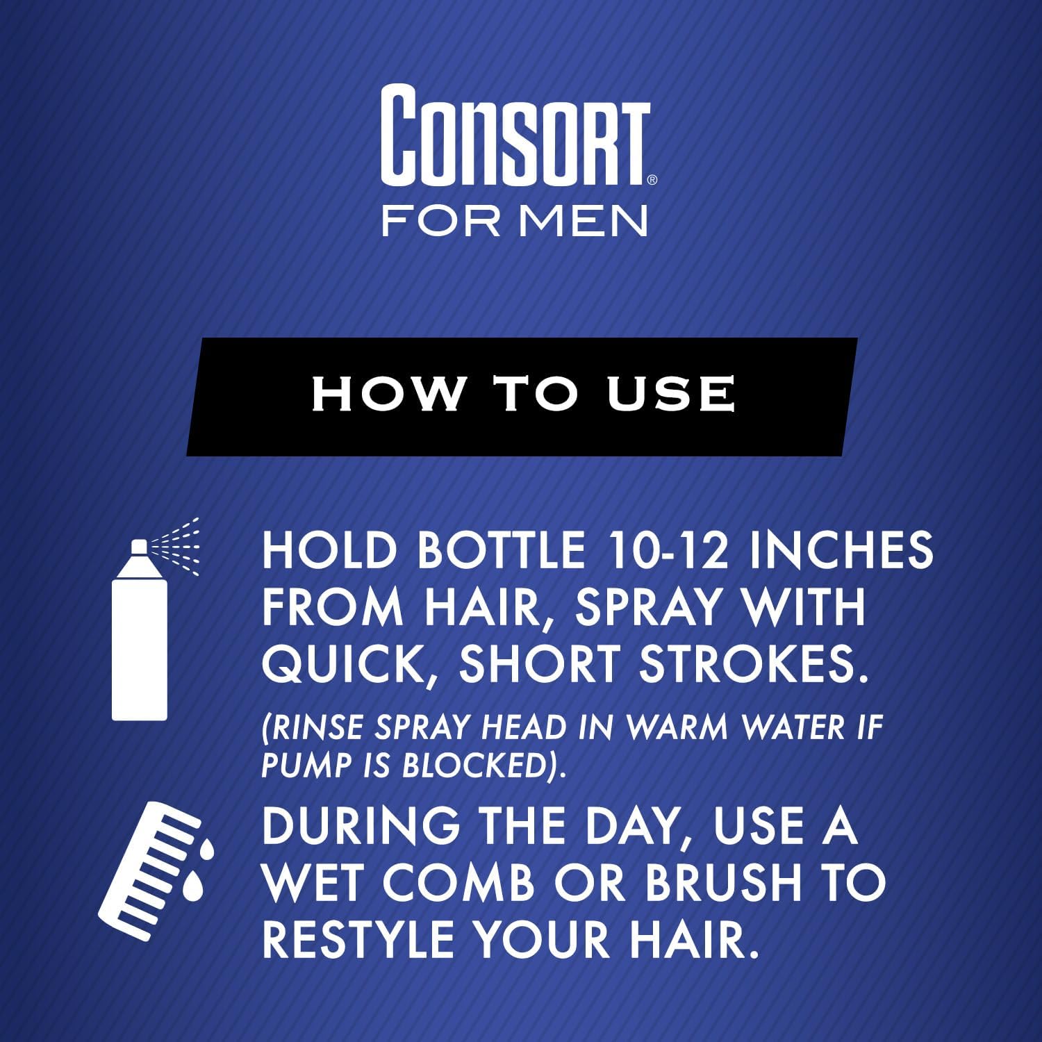 Consort Hair Spray for Men, Extra Hold, Unscented, Non-Aerosol - 8 oz(Pack of 4)