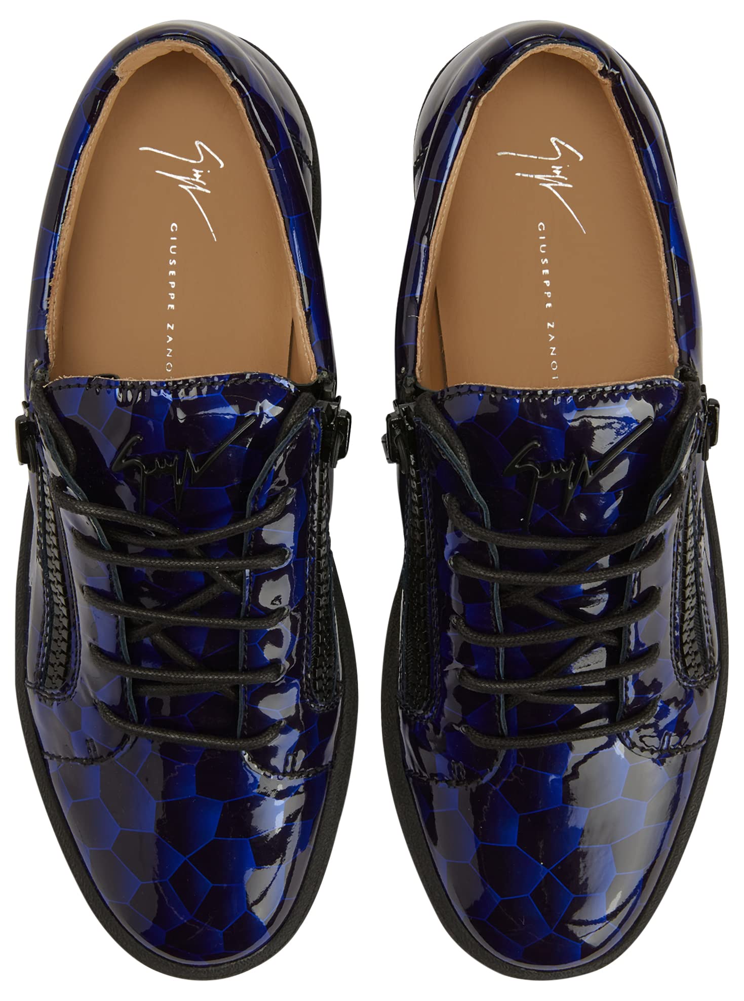 Giuseppe Zanotti, Frankie Low-Top Sneakers Fabric, 10, Blue