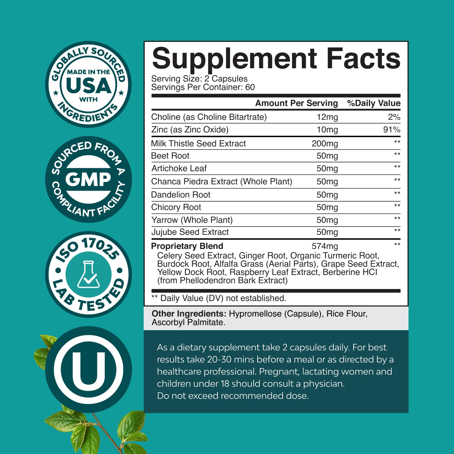 Liver Cleanse Detox & Repair 120 Capsules - Herbal Liver Support Milk Thistle Supplement - Silymarin Milk Thistle Supplements with Dandelion Root, Choline, Beetroot & Artichoke Extract