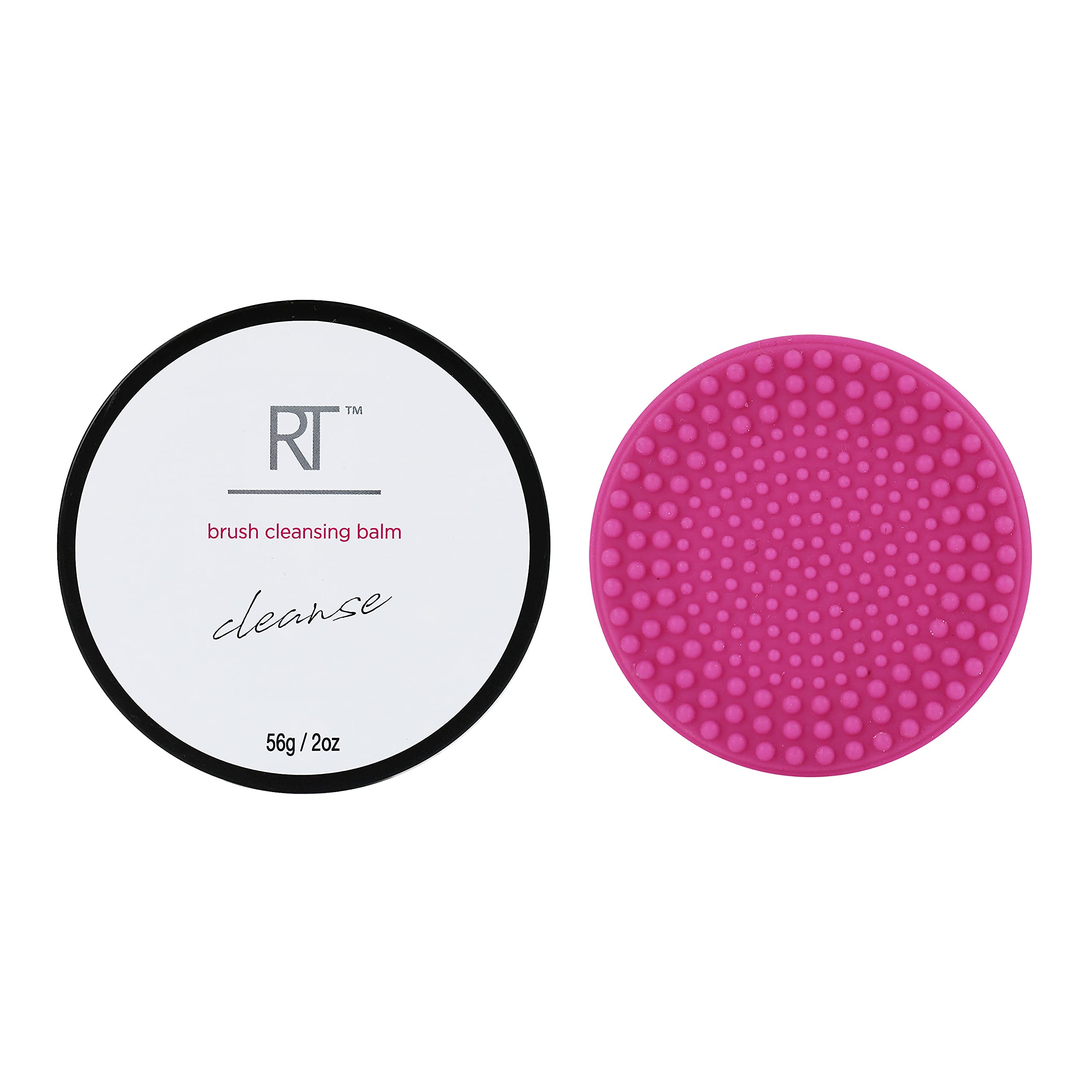 Real Techniques Brush Cleansing Balm and Cleaning Mat, Makeup Brush Cleanser & Shampoo, Makeup Brush Accessory For Brush Care, Easy-To-Use, Removes Makeup & Impurities, Vegan & Cruelty-Free, 1 Count