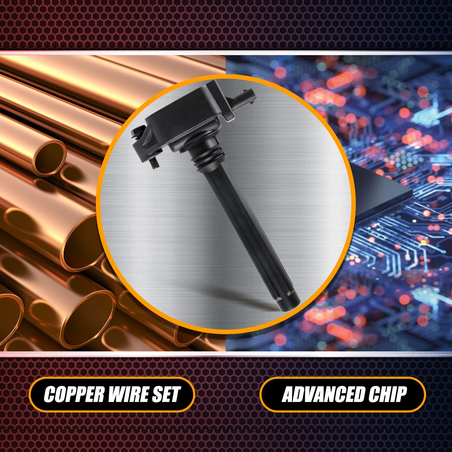 RANSOTO 3.6L V6 UF648 C1791 Ignition Coil Pack with Iridium Spark Plug 97390 Compatible with Chrysler 200 300 Town & Country Dodge Challenger Charger Durango Journey RAM Jeep Grand Cherokee Wrangler