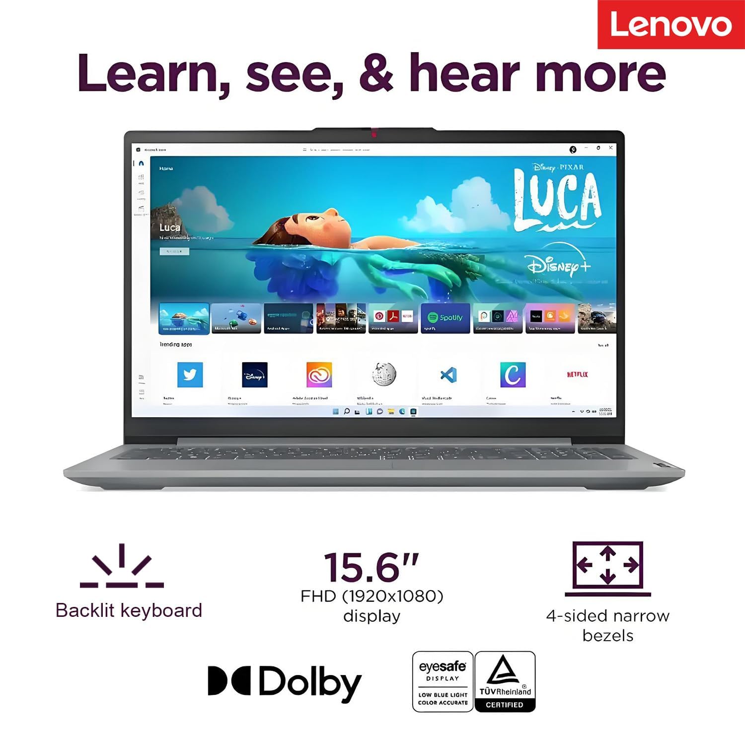 Lenovo New 15.6" Ideapad Business and Student Laptop(2025/2026 Edition), AMD Ryzen 5 5625U(Outperforms i7-1260U), 16GB RAM, 1TB SSD, Backlit Full Keyboard, Windows 11 Pro with Microsoft Office-WOWPC