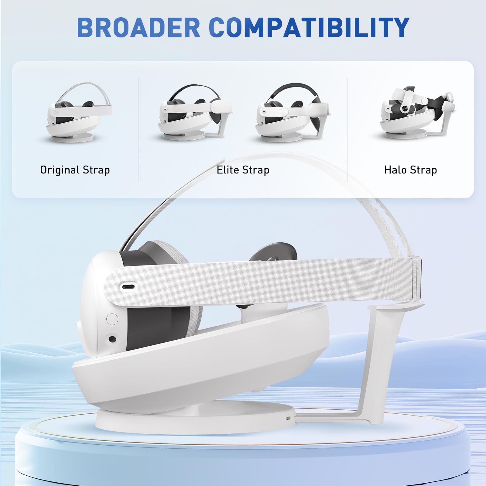 PRISMXR Charging Dock Compatible with Meta Quest 3 Accessories Fast Charging Station for Oculus Quest 3 and Controllers with 2 Rechargeable Batteries (Carina D1)