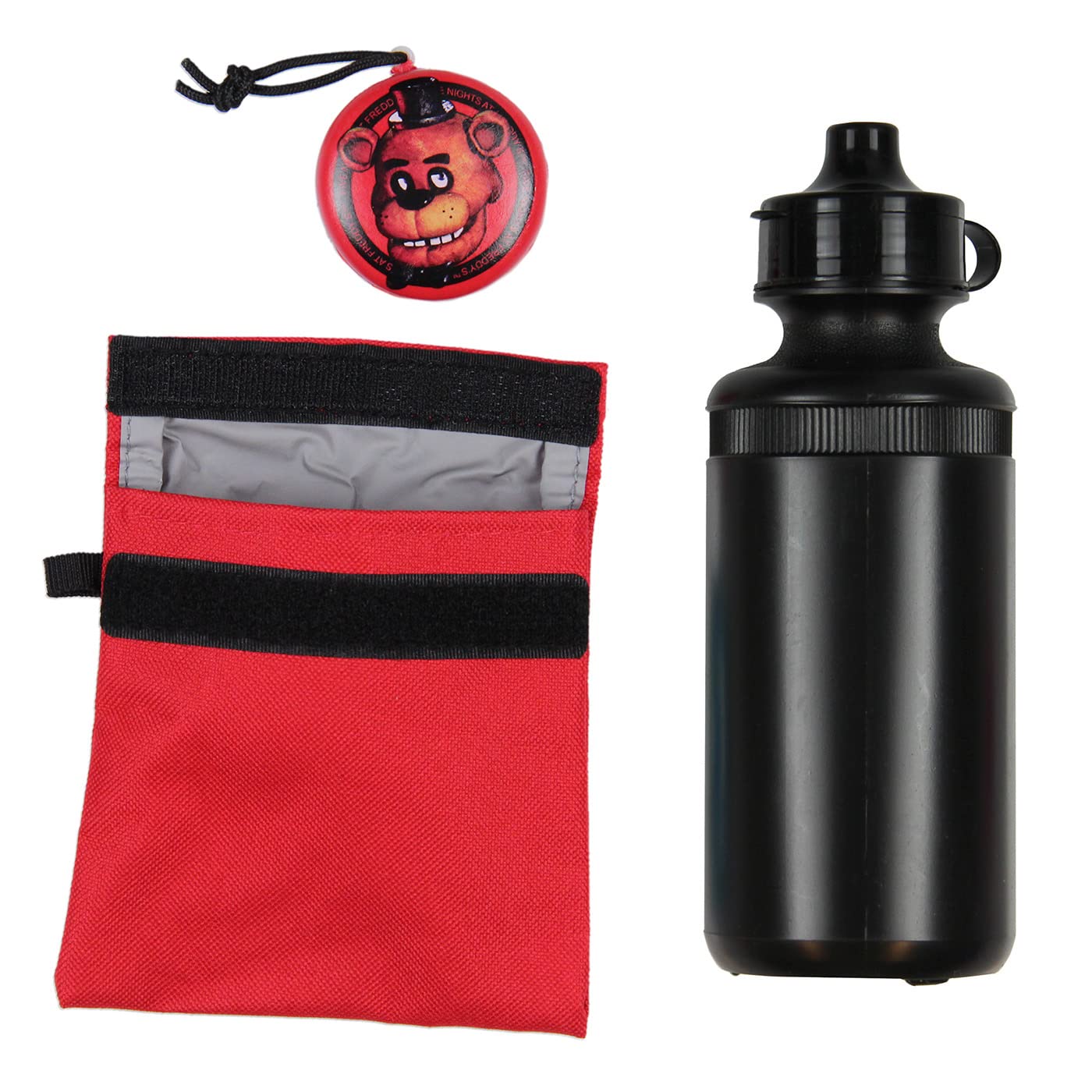 Bioworld Five Nights At Freddy's 16" Backpack Lunch Box Water Bottle Lunch Kit -5 Piece Set