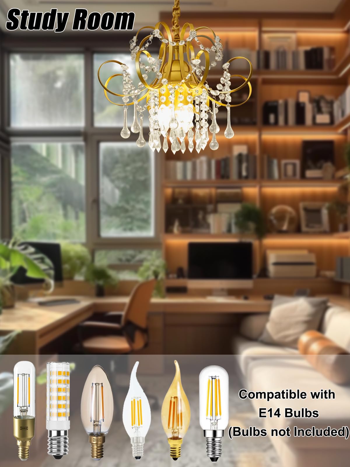 SMGFUNE 3-Light Small Chandelier for Bathroom, Modern Crystal Chandelier for Closet, Gold Light Fixture for Hallway Entryway Foyer Kitchen Island Living Room