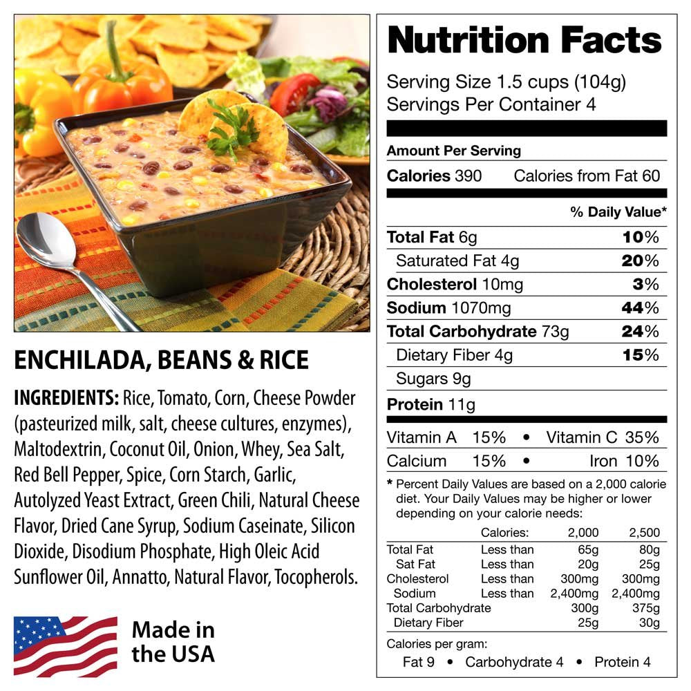 3 Day Food Kit - 72 Hour Emergency Prepper/Hiking/Backpacking/Camping/Doomsday Survival Supply - 6000 Total Calories - 6 Lbs - 16 Servings - 4 Entrees - Dehydrated, Freeze Dried Easy Prep Meal