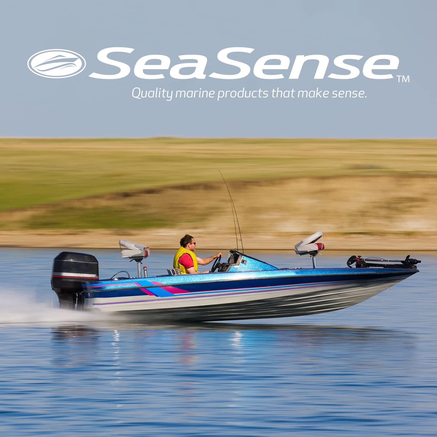 SeaSense 26”- 48” Telescoping All-Round Stern Light - - 2 Nautical Mile Range - Adjustable, Stowable Chrome Light for Boats, Kayaks, Canoes & Pontoons up to 39 Feet - Meets USCG Requirements