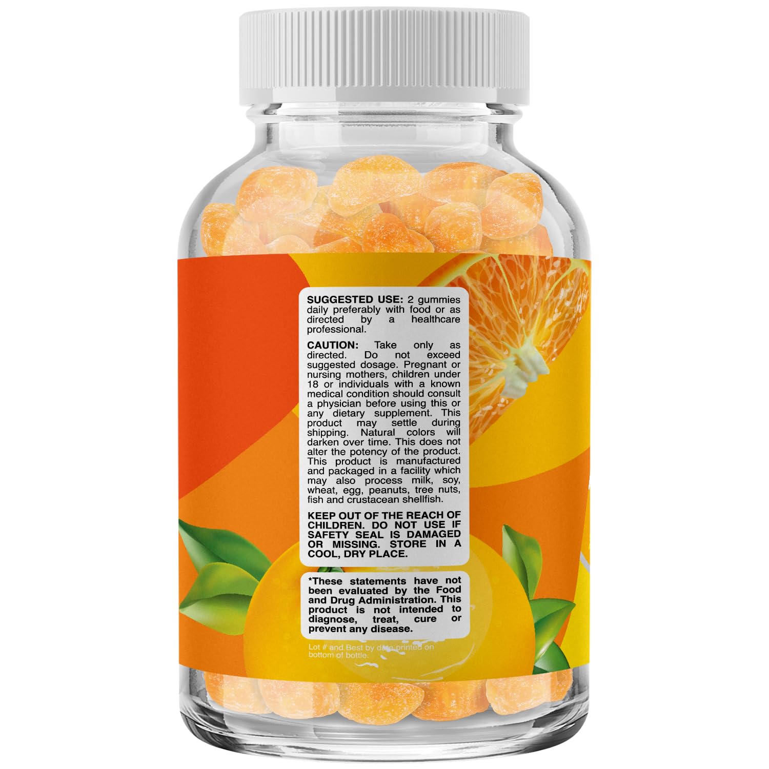 Natural Vitamin C Gummies for Adults - High Potency Vitamin C Immune Support Gummies - Ascorbic Acid Chewable Vitamin C Gummies Immune Booster for Adults with Powerful Brain Vitamins Supplements