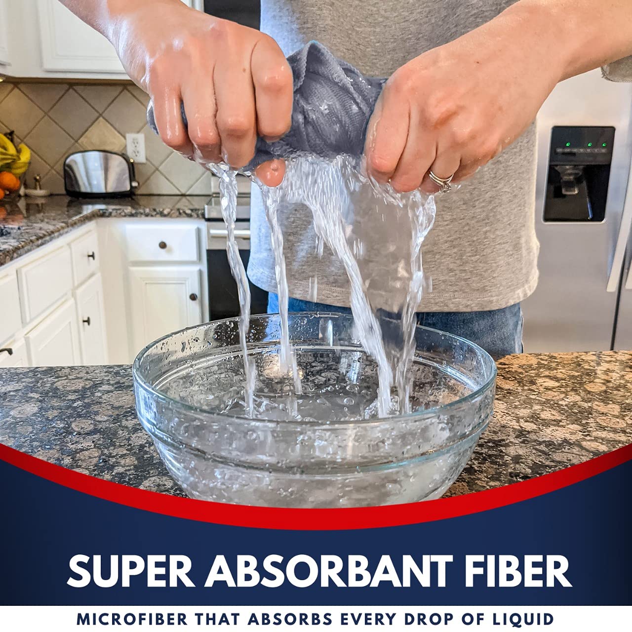 USANOOKS Microfiber Cleaning Cloth - 8 Pcs 12"x11" - High Performance - 1200 Washes, Ultra Absorbent Towels Weave Grime & Liquid for Streak-Free Mirror (Pack of 8)