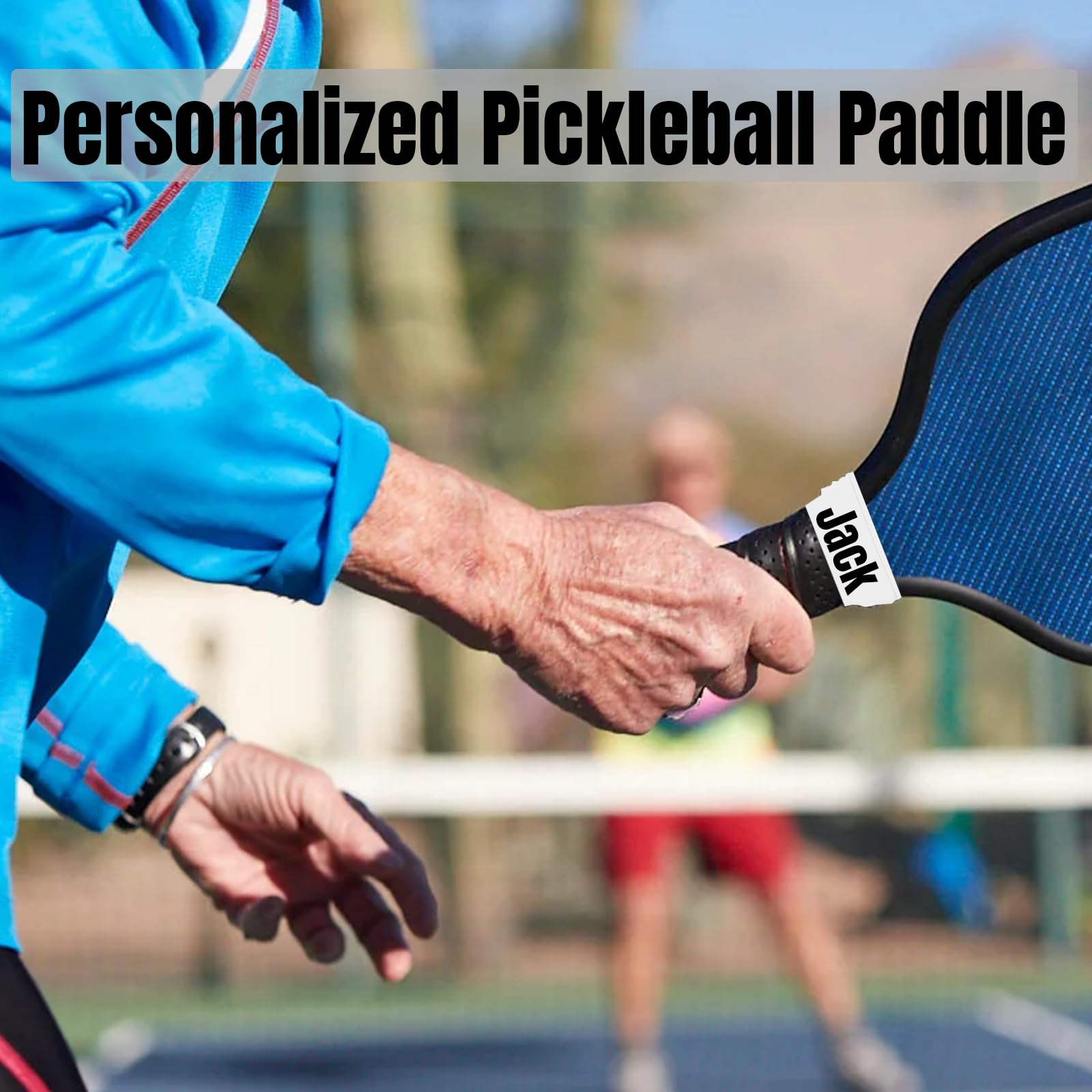 Personalized Pickleball Paddle Name Bands Silicone Custom Ring Grip Bands for Paddle Grip on Racket Racquetball Paddle for Pickleball Lovers DIY Gifts