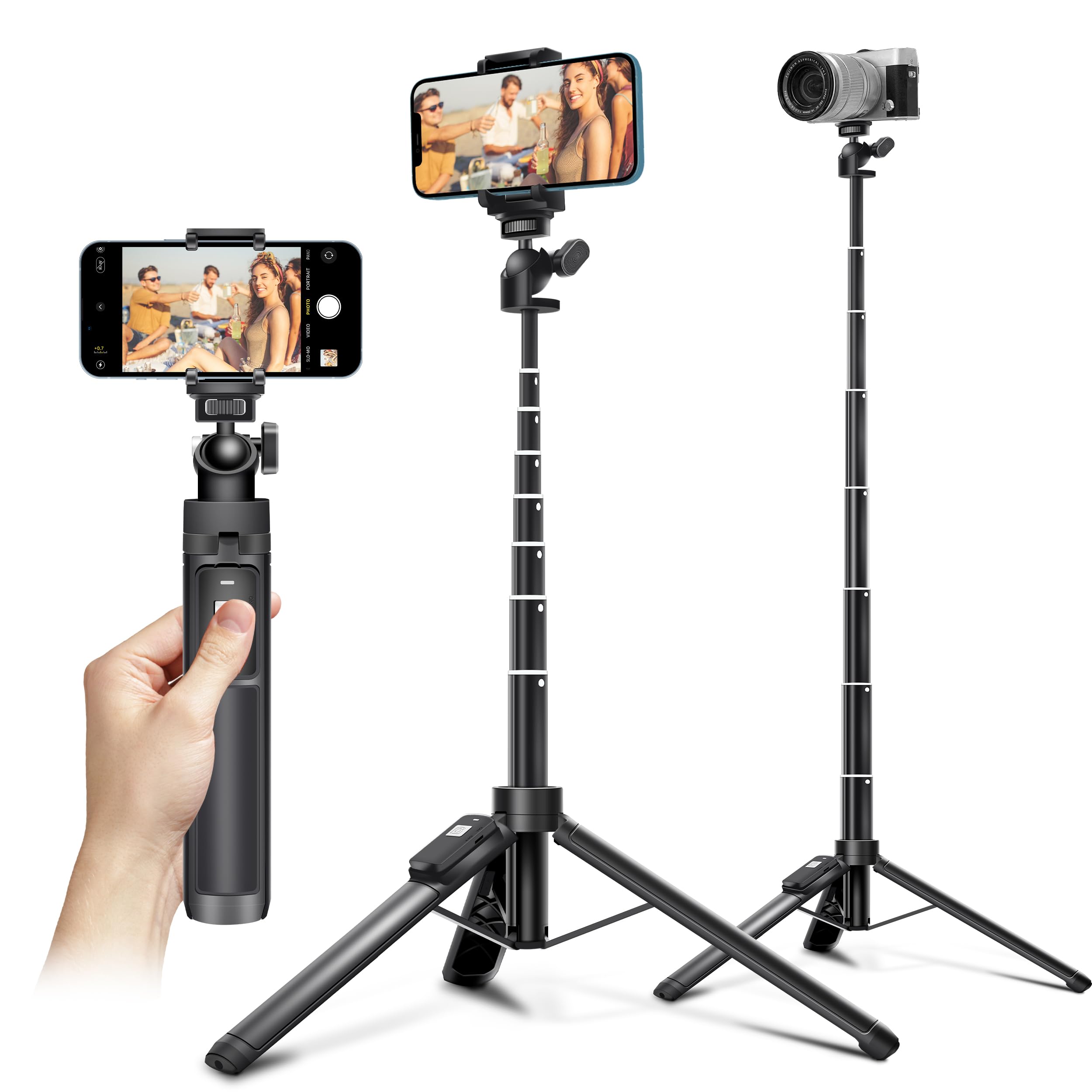 Selfie Stick, 50 inch Selfie Stick Tripod with Wireless Remote, Phone Tripod Stand Compatible with iPhone 14 13 12 11 pro Samsung Note 20 10 S20…