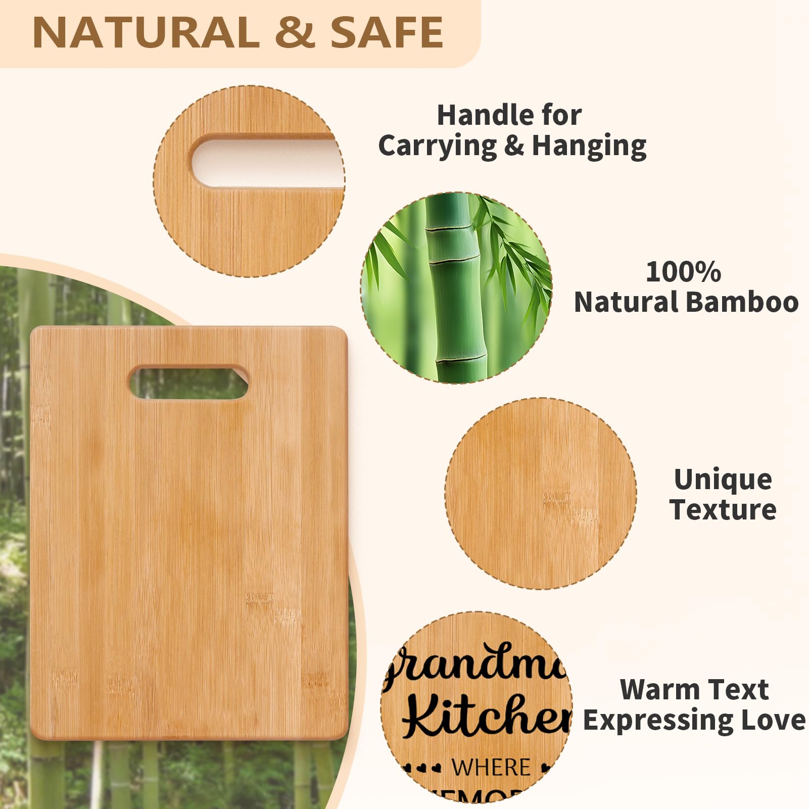 Grandma Gifts, Grandma Birthday Gifts - Unique Cutting Board - Best Gifts for Grandma from Grandchildren - Thoughtful Mothers Day Christmas Gifts for Grandma Grandmother Gift Ideas