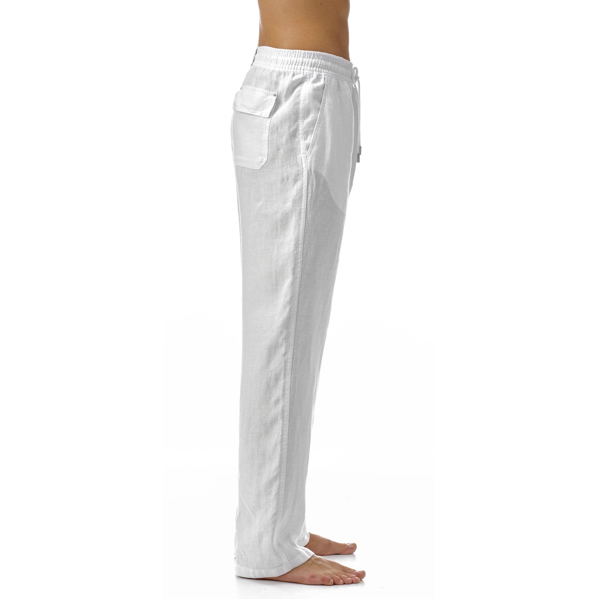 VILEBREQUIN Men's Solid Linen Pants-XXXL, White