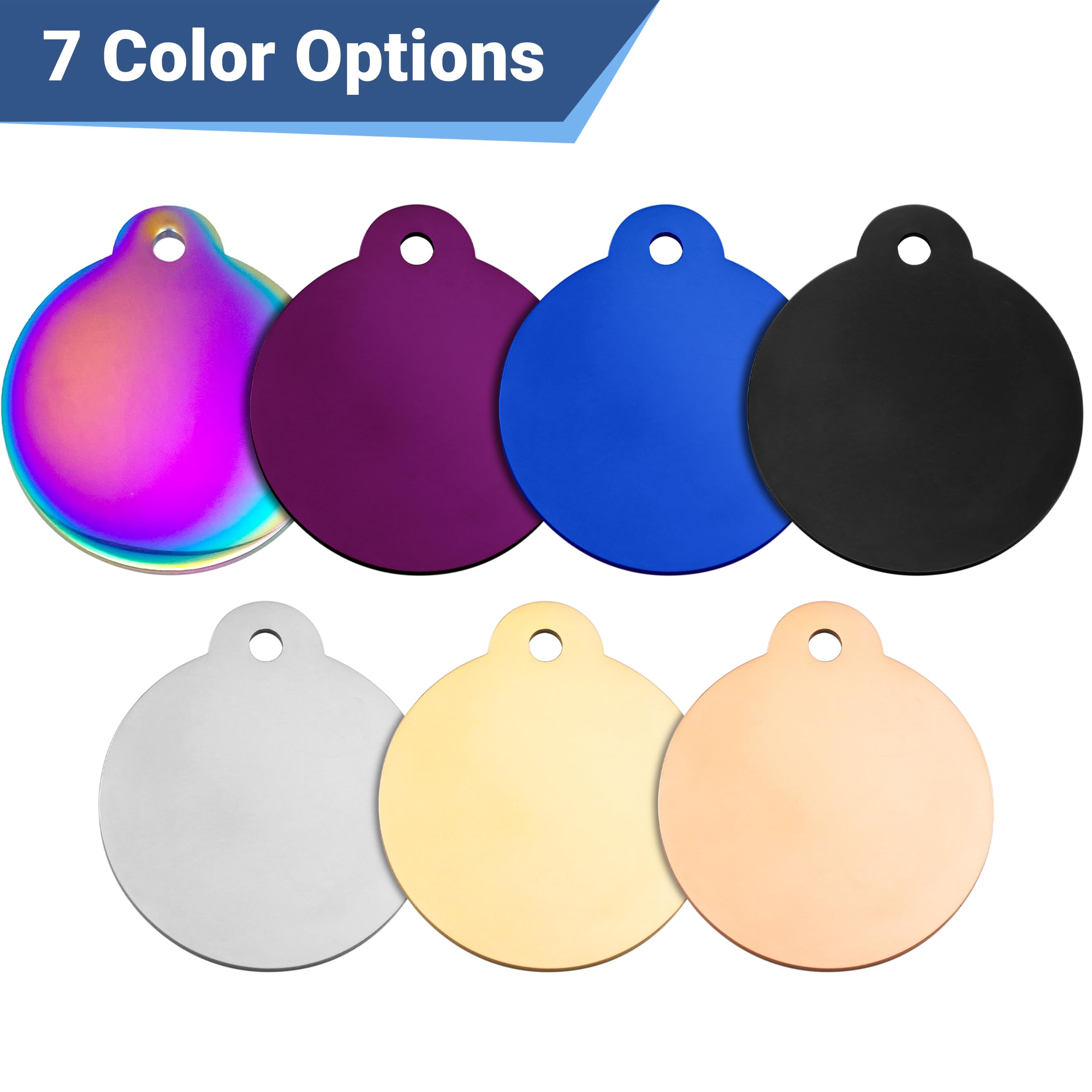 GoTags Dog Tags Personalized Engraved Pet ID Tags, Stainless Steel, Front and Backside Engraving, Available in Bone, Round, Heart, Bow Tie and More, Small and Large Dog and Cat (Pack of 1)