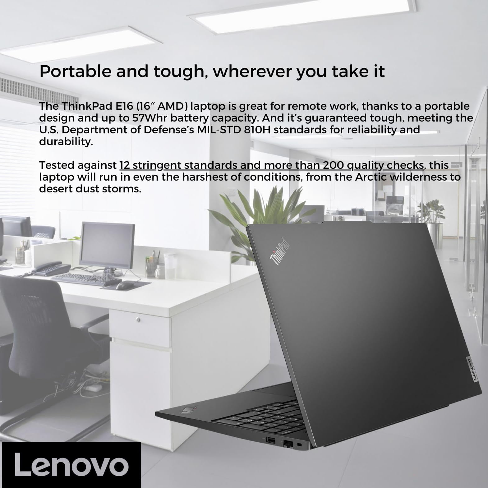 Lenovo ThinkPad E16 G2 Business Laptop Computer, 16" FHD+, AMD 8-Core Ryzen 7 7735HS (Beat i7-1360P), 32GB DDR5, 1TB PCIe SSD, WiFi 6E, Fingerprint Reader, Backlit Keyboard, Windows 11 Pro, AZ-XUT