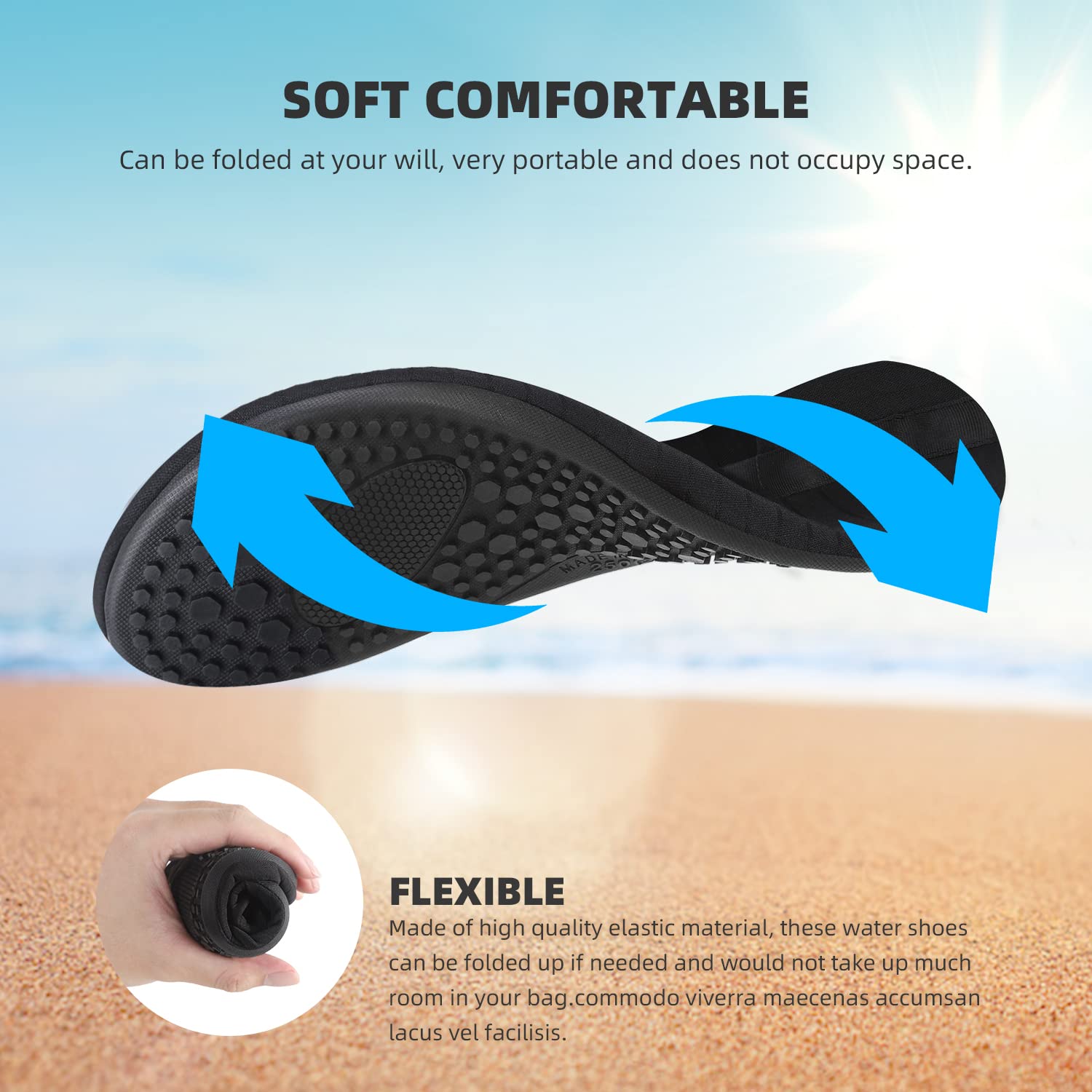 Water Shoes for Women Men Quick-Dry Aqua Socks Swim Beach Barefoot Yoga Exercise Wear Sport Accessories Pool Camping Must Haves Adult Youth Size