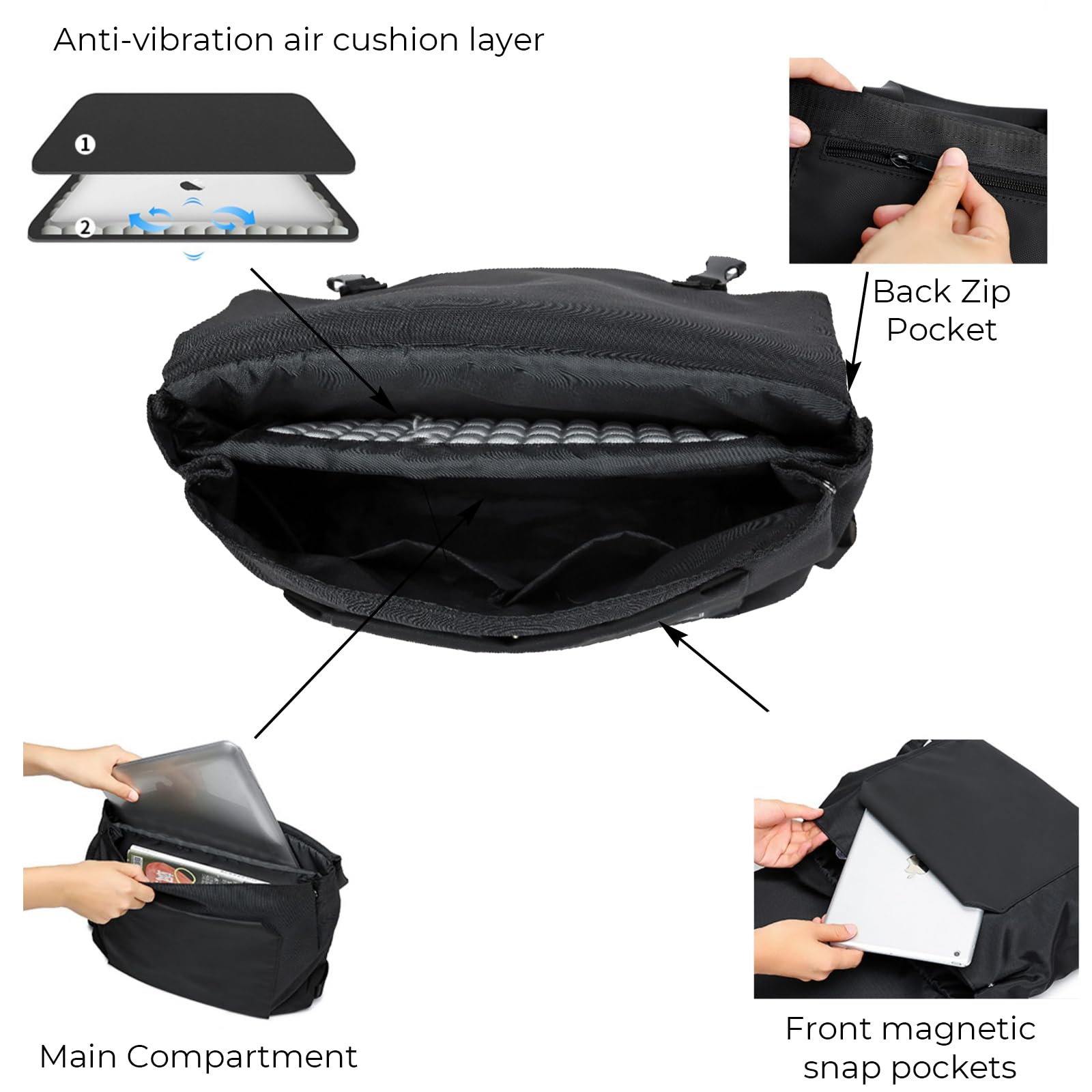 Messenger Bag for Men 15.6-16 Inch Laptop Bag Briefcase Crossbody Bag Satchel Shoulder Bag