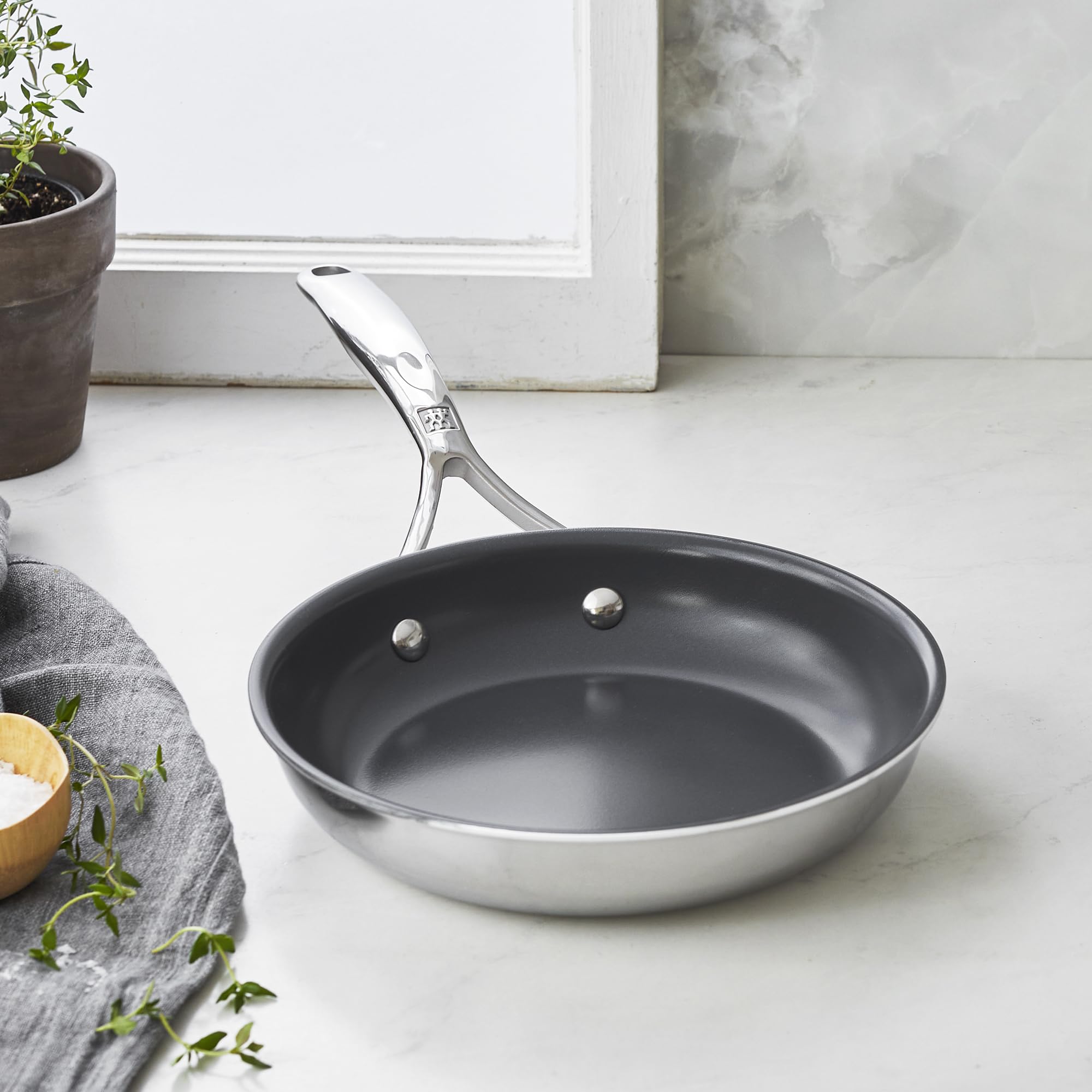 ZWILLING Energy Plus 8-inch Stainless Steel Ceramic Nonstick Fry Pan