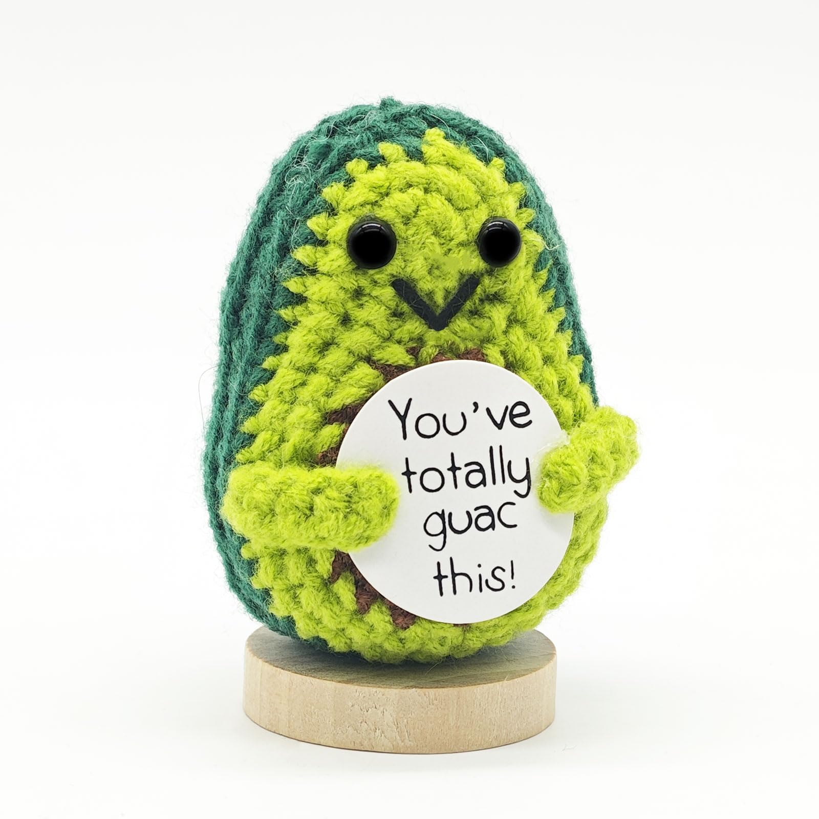 Handmade Mini Funny Positive Emotional Support Pickle, Cute Stuff Funny Knitted Wool Handwoven Ornaments Father's Day Crochet Gifts Under 10 Dollars for Woman Coworkers Friend Family (style-23)