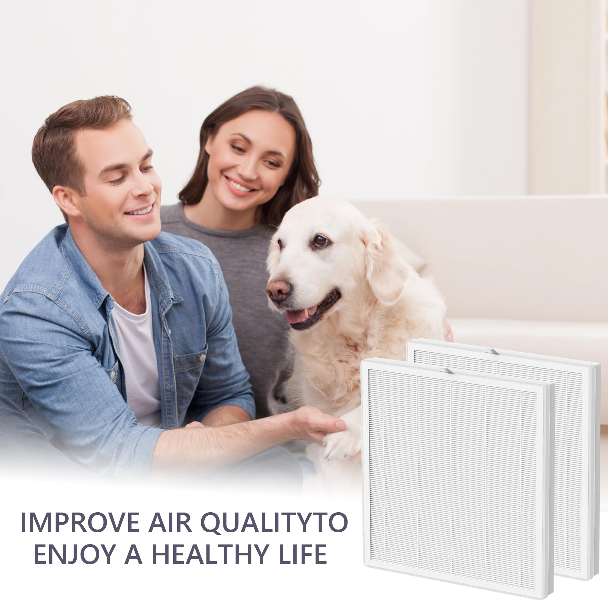 CFKREYA Replacement Filter Compatible with LAMPICK Cleaner-A6 Air Purifier, 4-in-1 Air Filter Replacement, 2 Pack