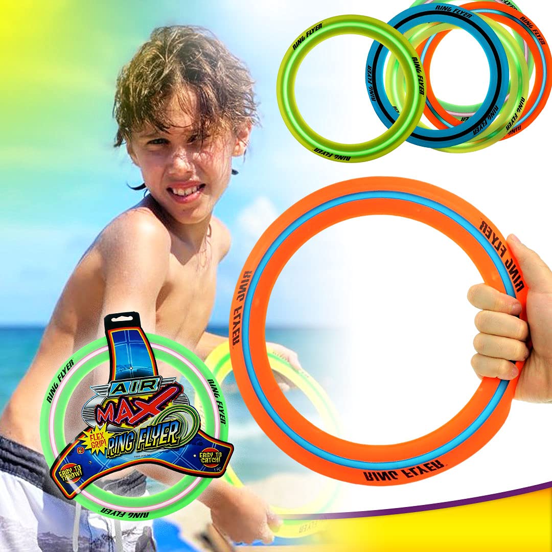 JA-RU Flying Disc Ring (1 Frisbee Toy Assorted Color) 11 Inch Ultimate Frisbee for Kids. Pool & Beach Games. Outdoor. Backyard Toys. Sports Activities 1029-1A