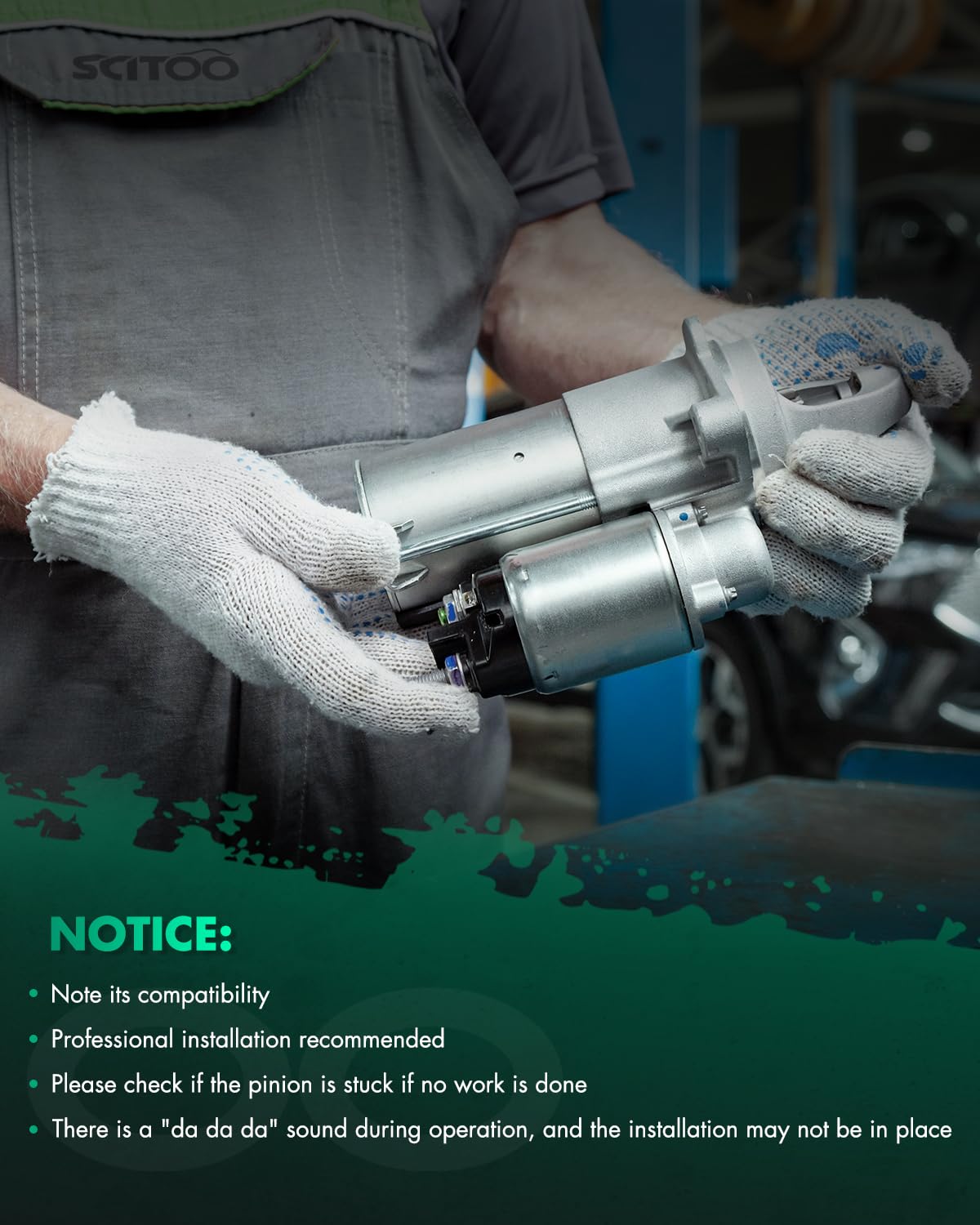 SCITOO Starters SDR0070 6489N 323-1443 fit for Chevrolet for Silverado 1500 2001-2003 for Tahoe 2001-2003 4.8L for Express Vans 2003 for GMC for Savana Vans 2003 for Sierra 1500 2001 2002 4.8L 5.3L