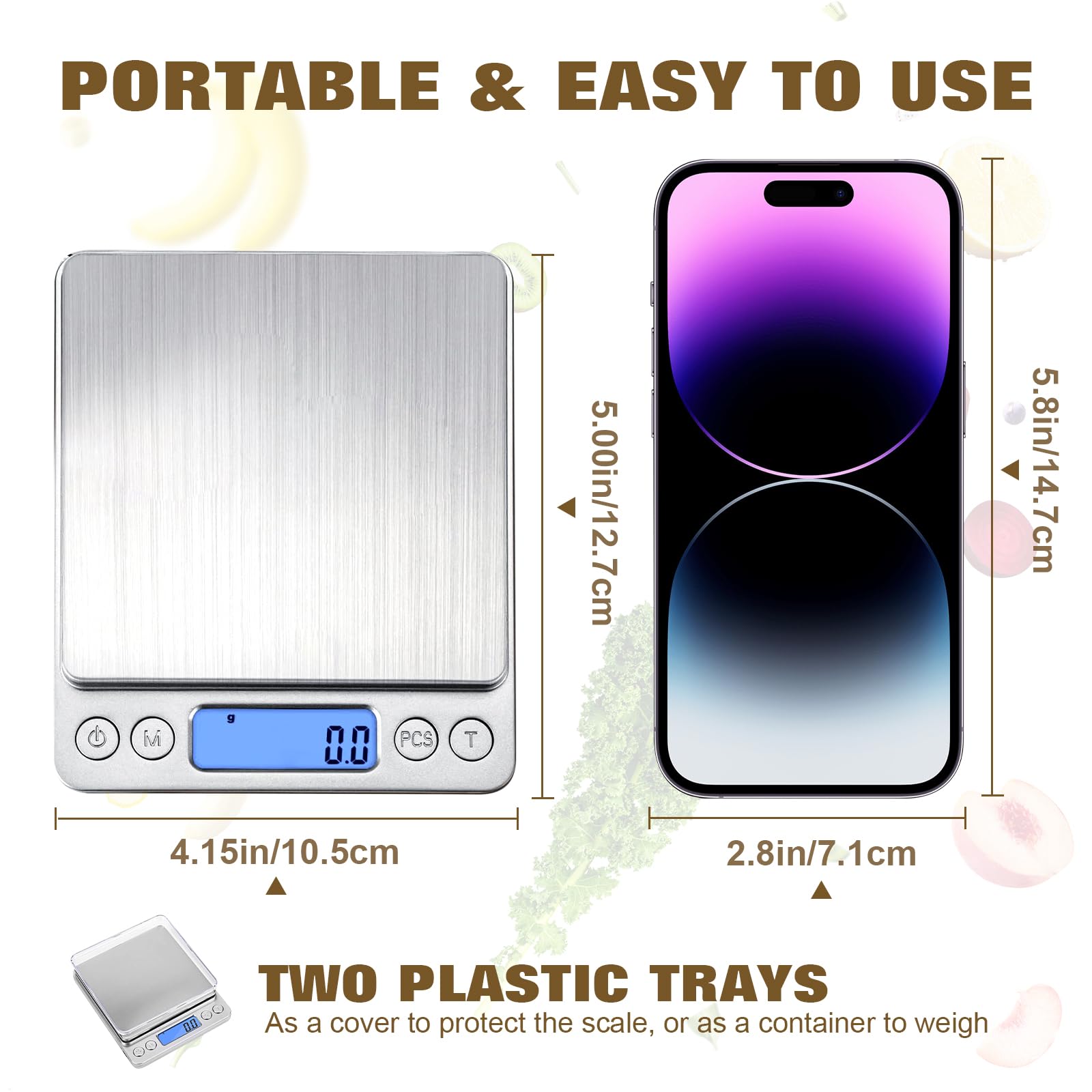 OGWAI Rechargeable Food Scale with Grams and Oz, Multifunction Kitchen Scale for Food - Small Kitchen Appliances