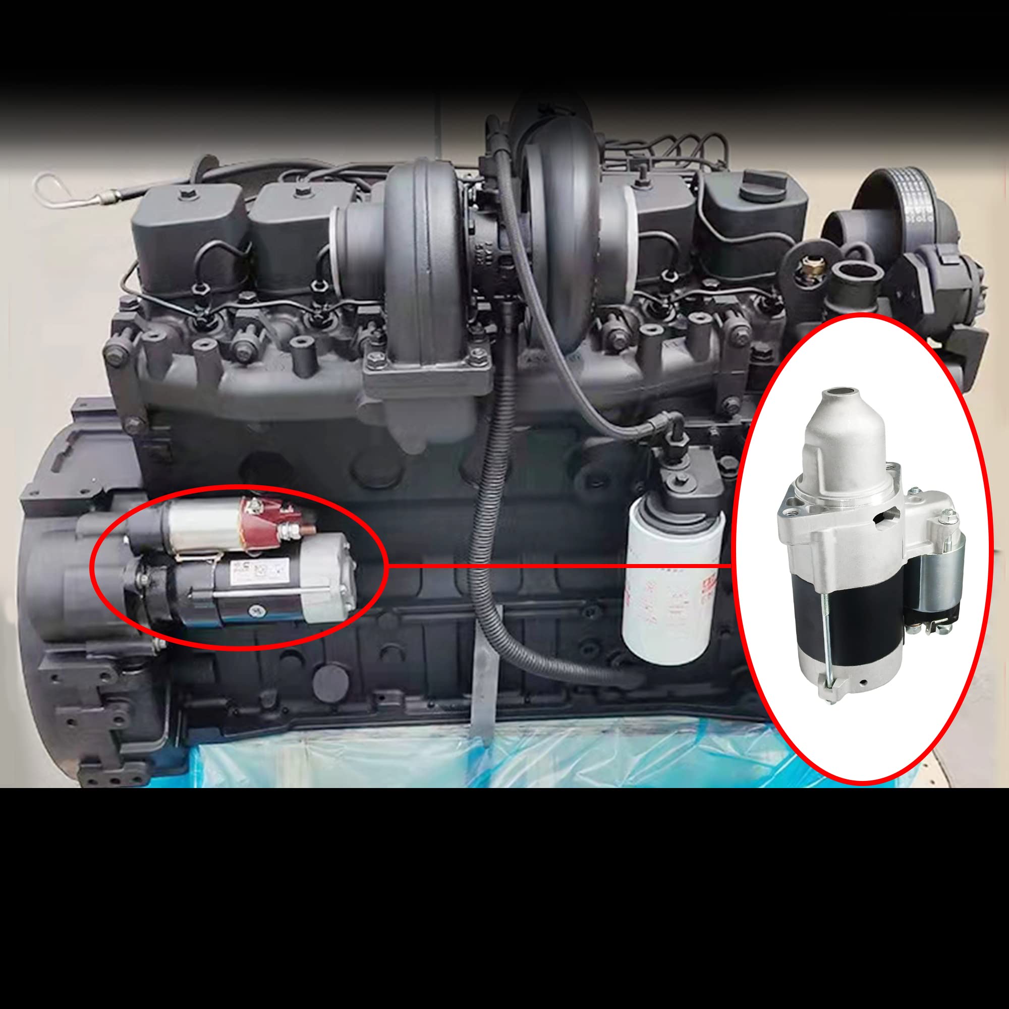 Boatrip 19169 New Starter Motor Replacement for Kawasaki FX730V FX691V FX600V FX651V FX541V FX481V, John Deere 636M 652R 648R Z445 Z920A WHP52A WH48A, OE#: 428000-6600 21163-0756 21163-0754 21163-7023