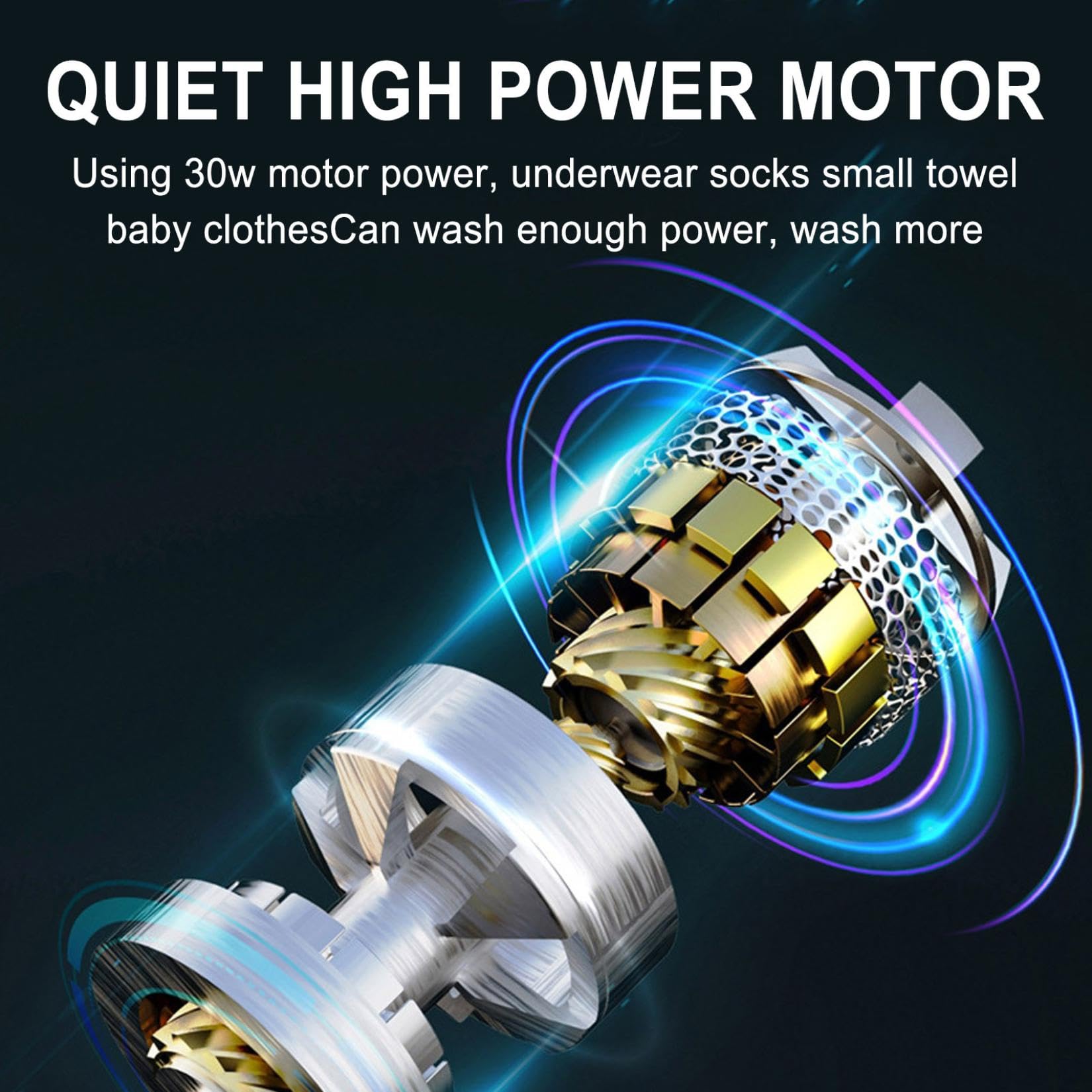 Portable Washing Machine for Socks and Underwear, 2024 New Mini Washing MachineTurbo with USB, Mini Washing Machine, Suitable for Home Business, Travel, College Room, RV, Apartmen