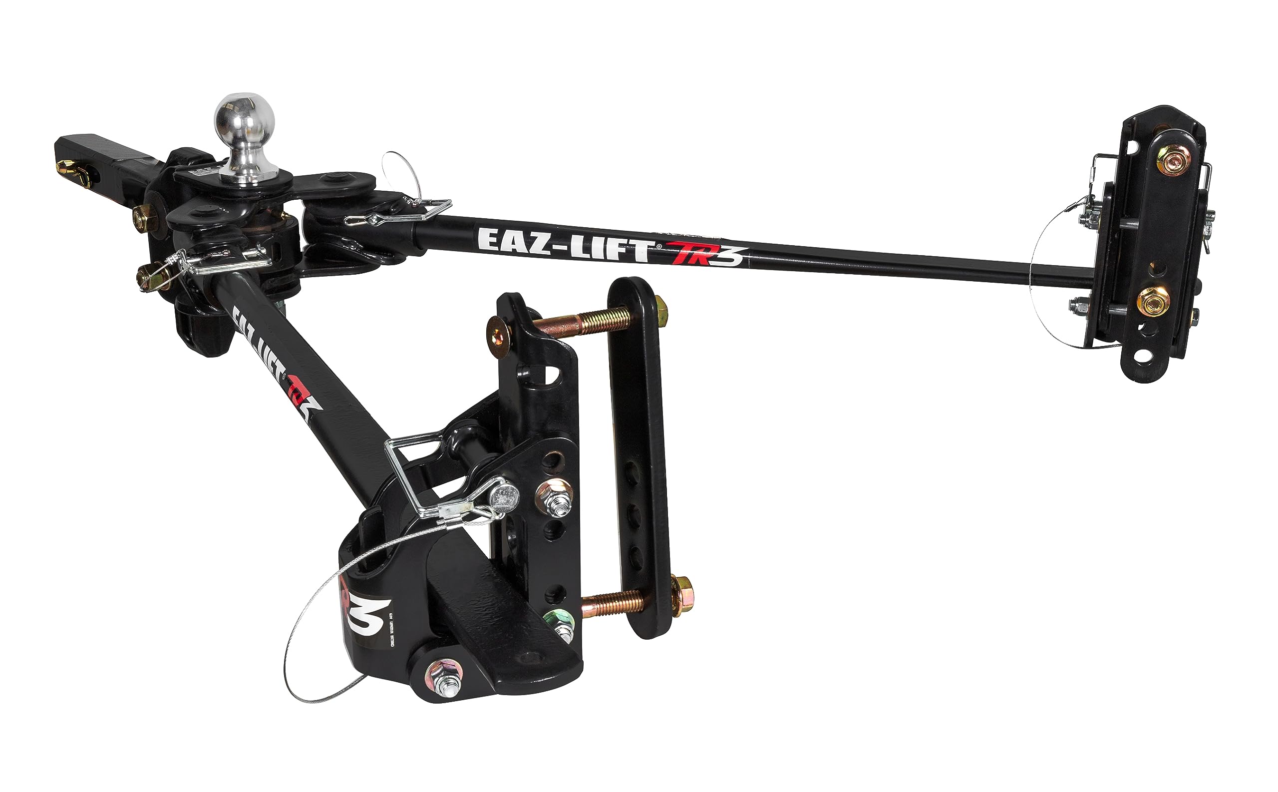 Camco Eaz-Lift TR3 600lb Weight Distribution Hitch Kit | Features 800lb Max Tongue Weight Rating, Pre-Installed 2-5/16-inch Hitch Ball, and Adjustable Sway Control | (48901)