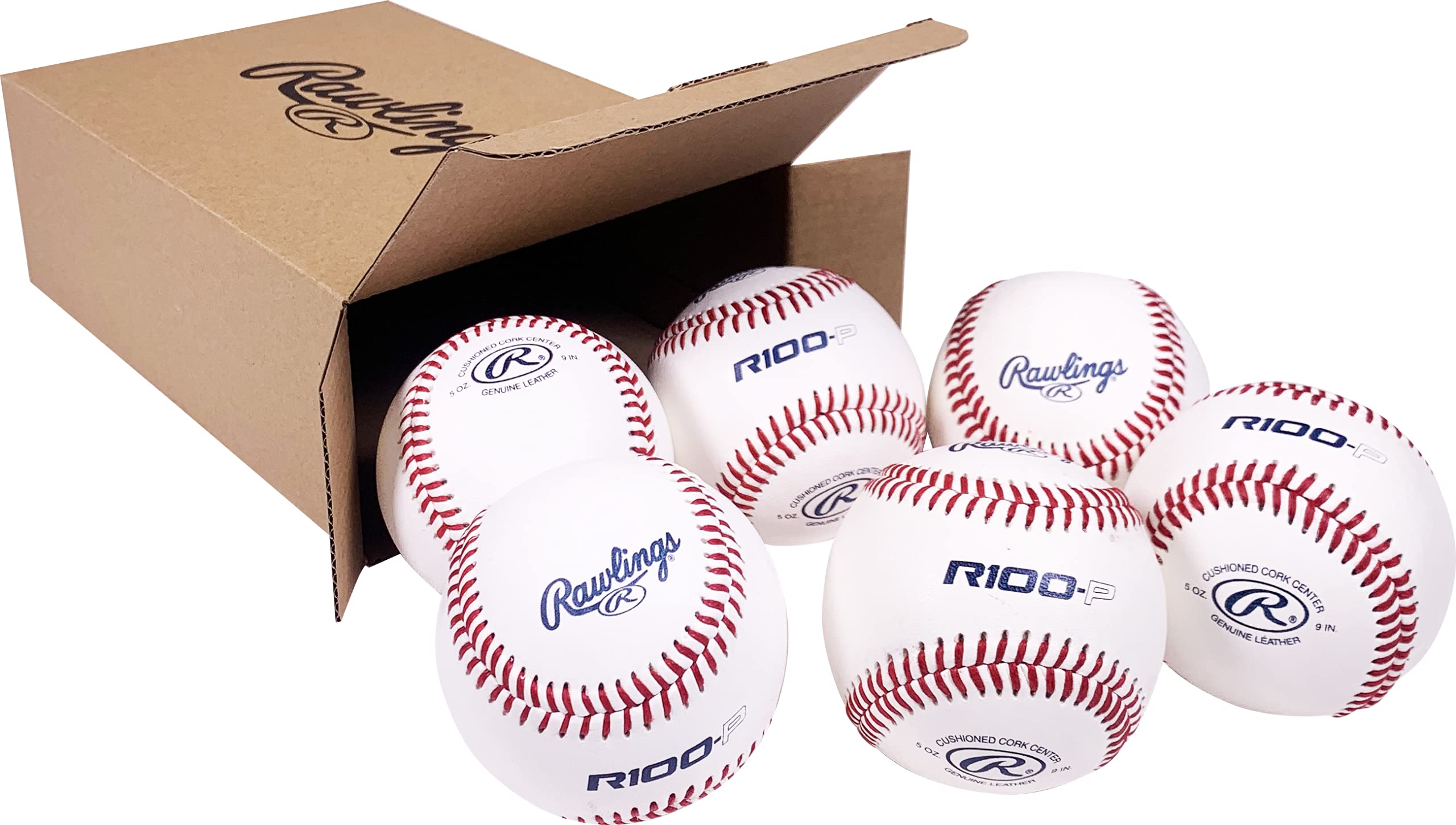 Rawlings | RAISED SEAM Practice Baseballs | R100-P | High School/Youth | 6 Count